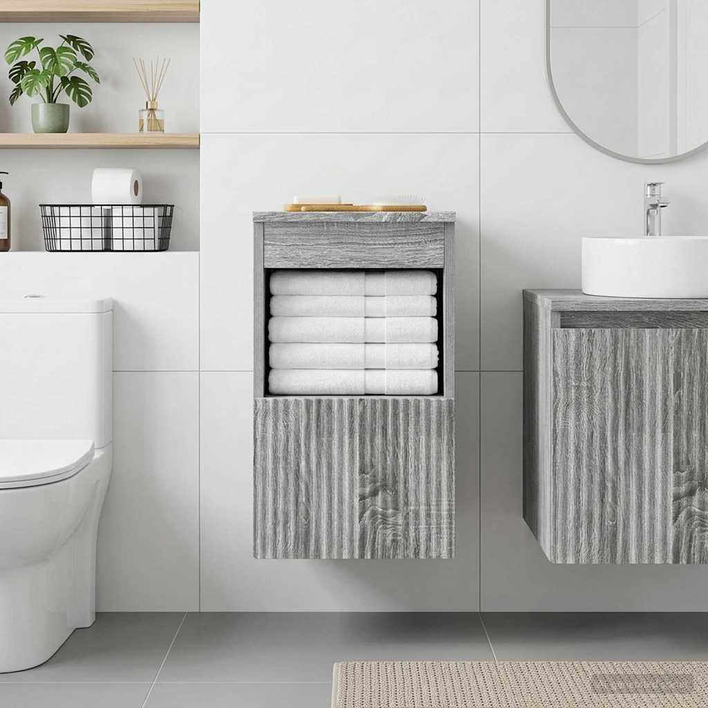 Bathroom Cabinet Grey Sonoma 30 x 41 x 50 cm Engineered Wood
