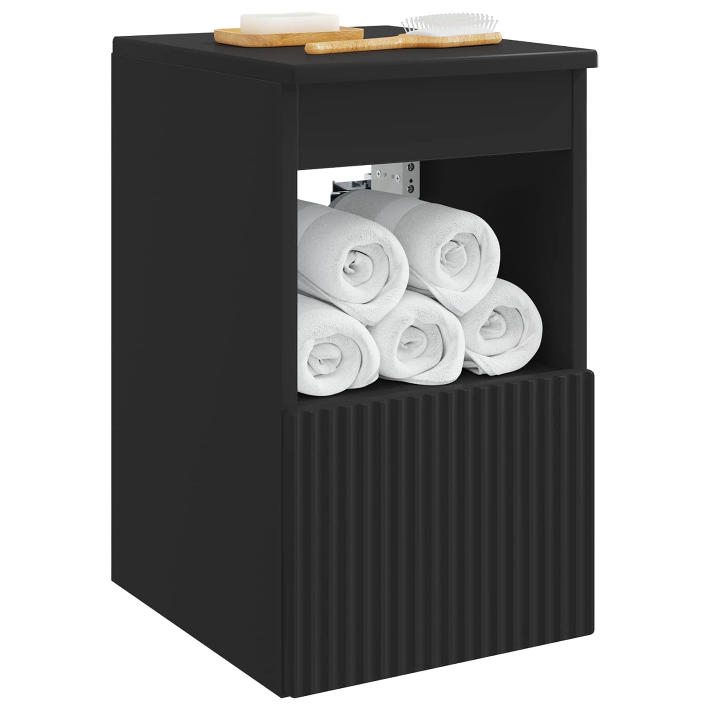 Bathroom Cabinet Black 30 x 44.5 x 50 cm Engineered Wood
