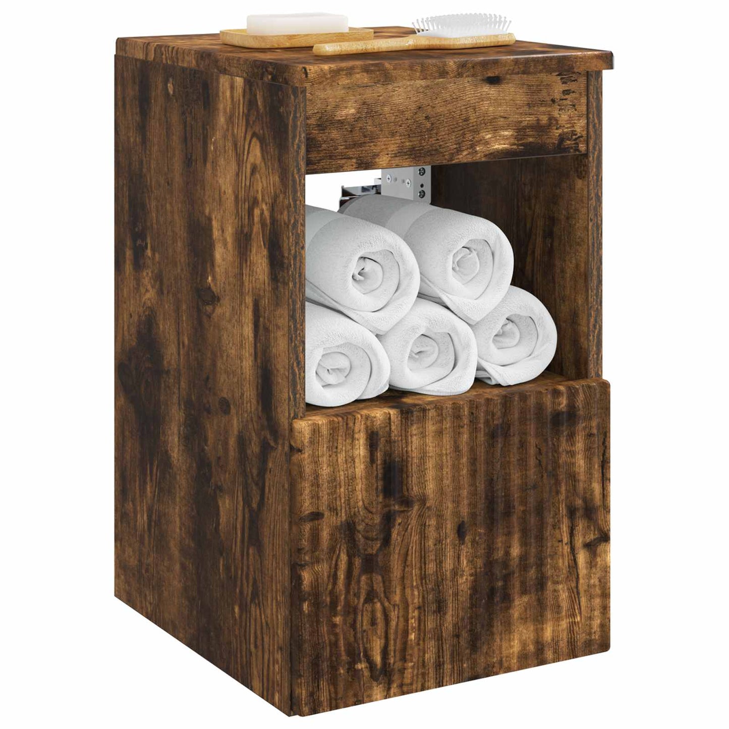 Bathroom Cabinet Smoked Oak 30 x 44.5 x 50 cm Engineered Wood