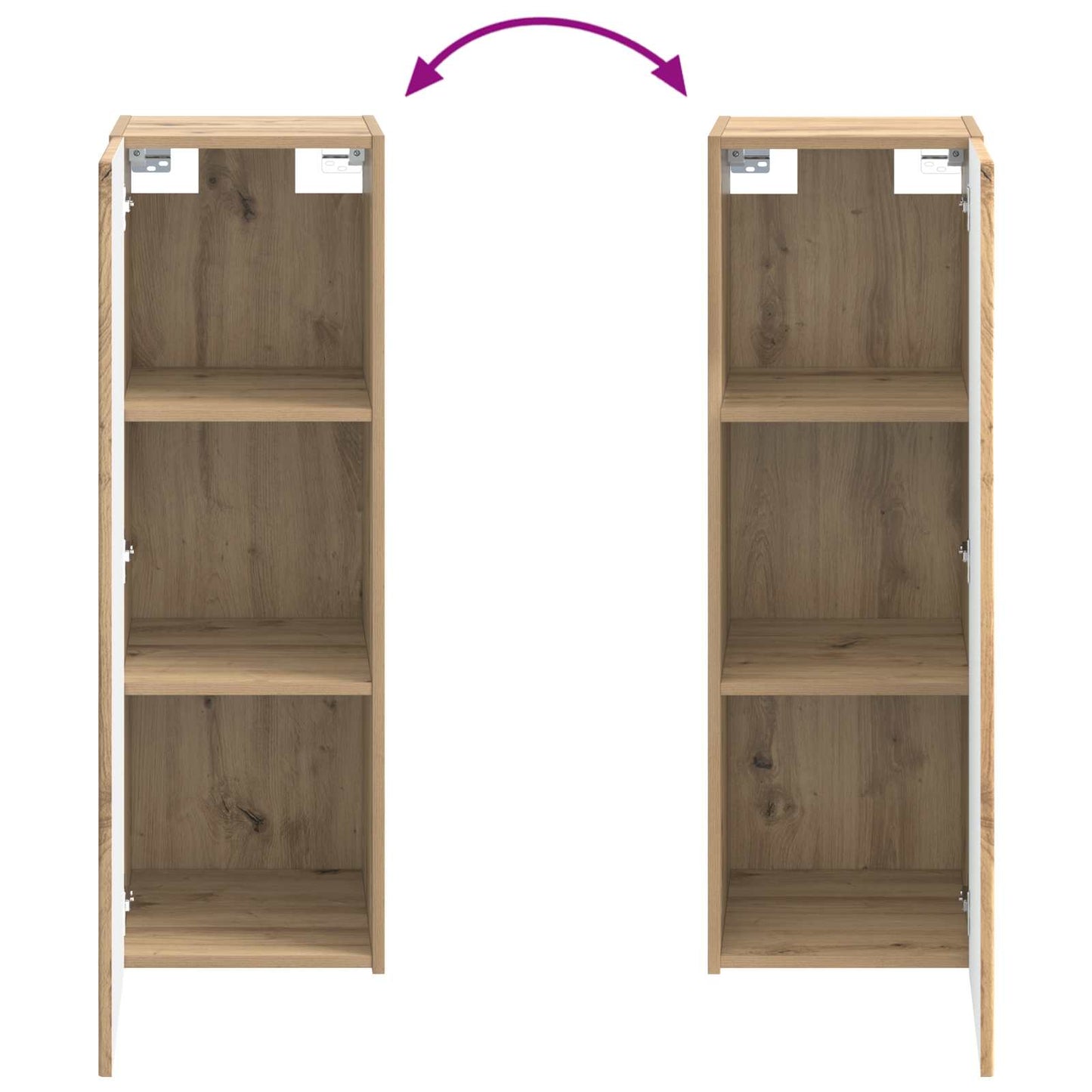 Wall-mounted Bathroom Cabinet Artisan Oak 33 x 34.5 x 100 cm