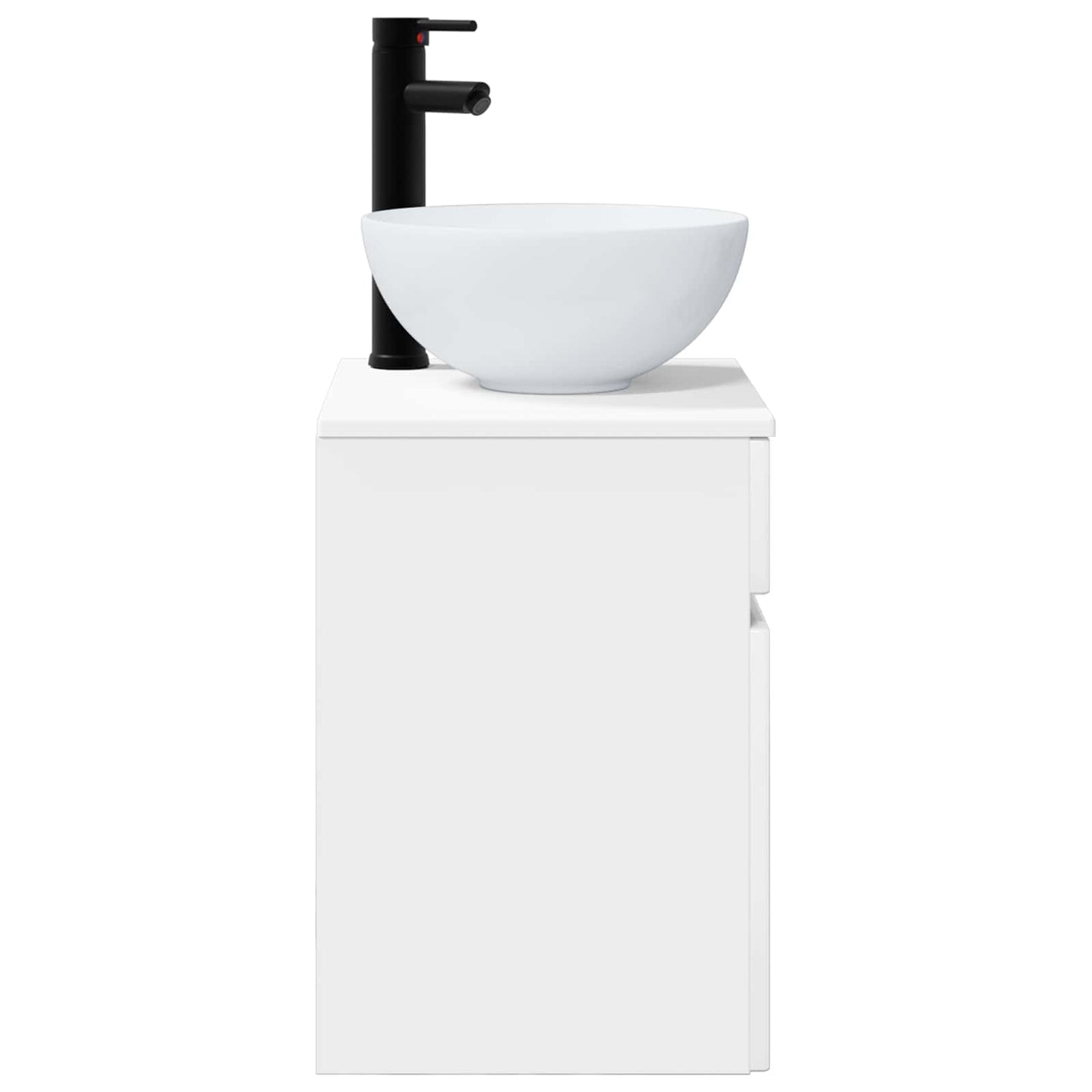 Wall-mounted Sink Vanity High Gloss White 39 x 35 x 63 cm