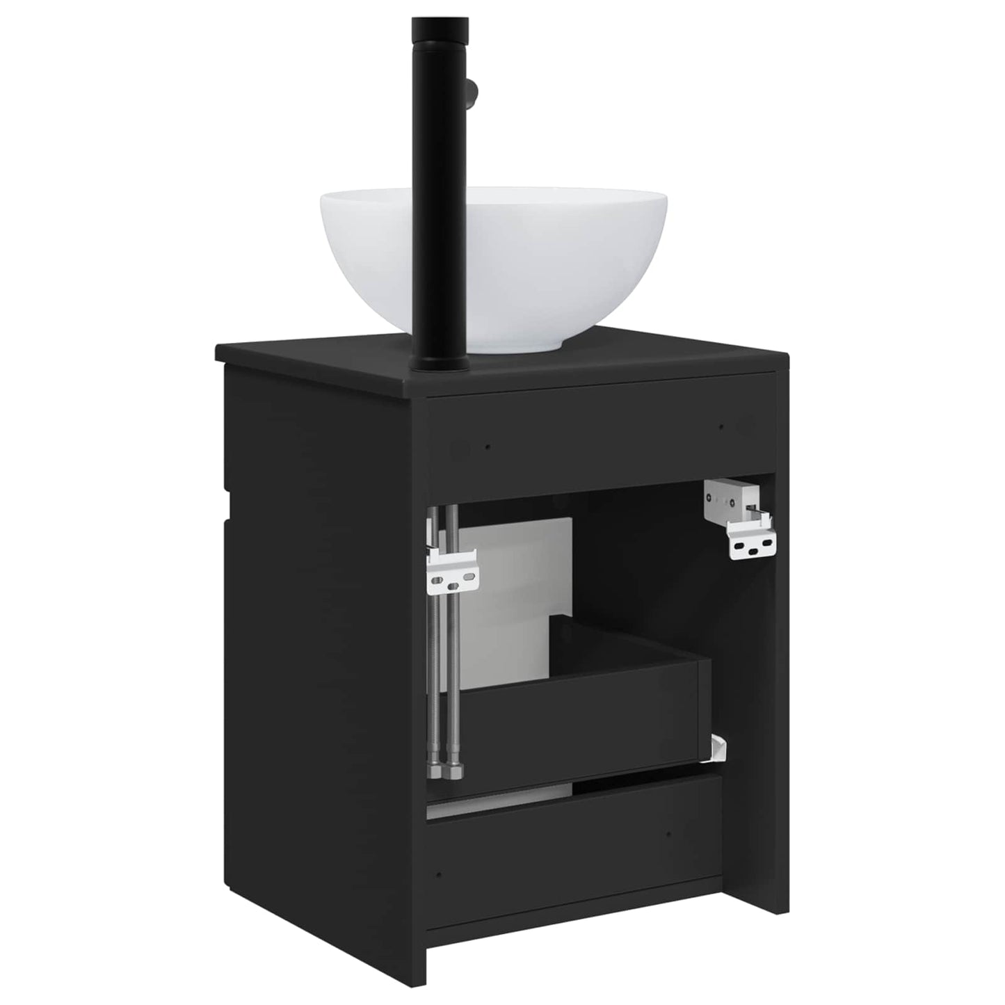Wall-mounted Sink Vanity Black 39 x 41 x 64.5 cm
