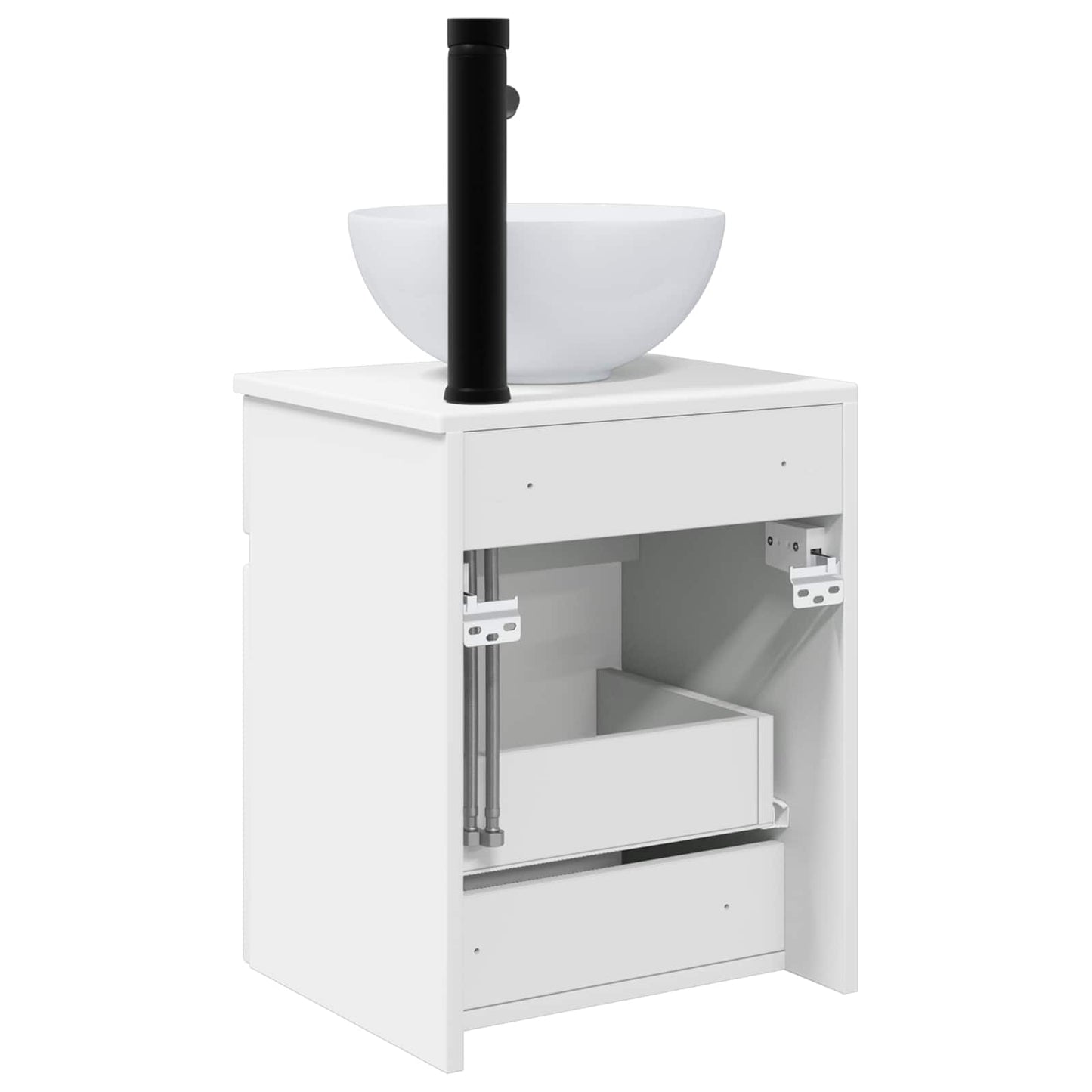 Wall-mounted Sink Vanity High Gloss White 39 x 41 x 64.5 cm