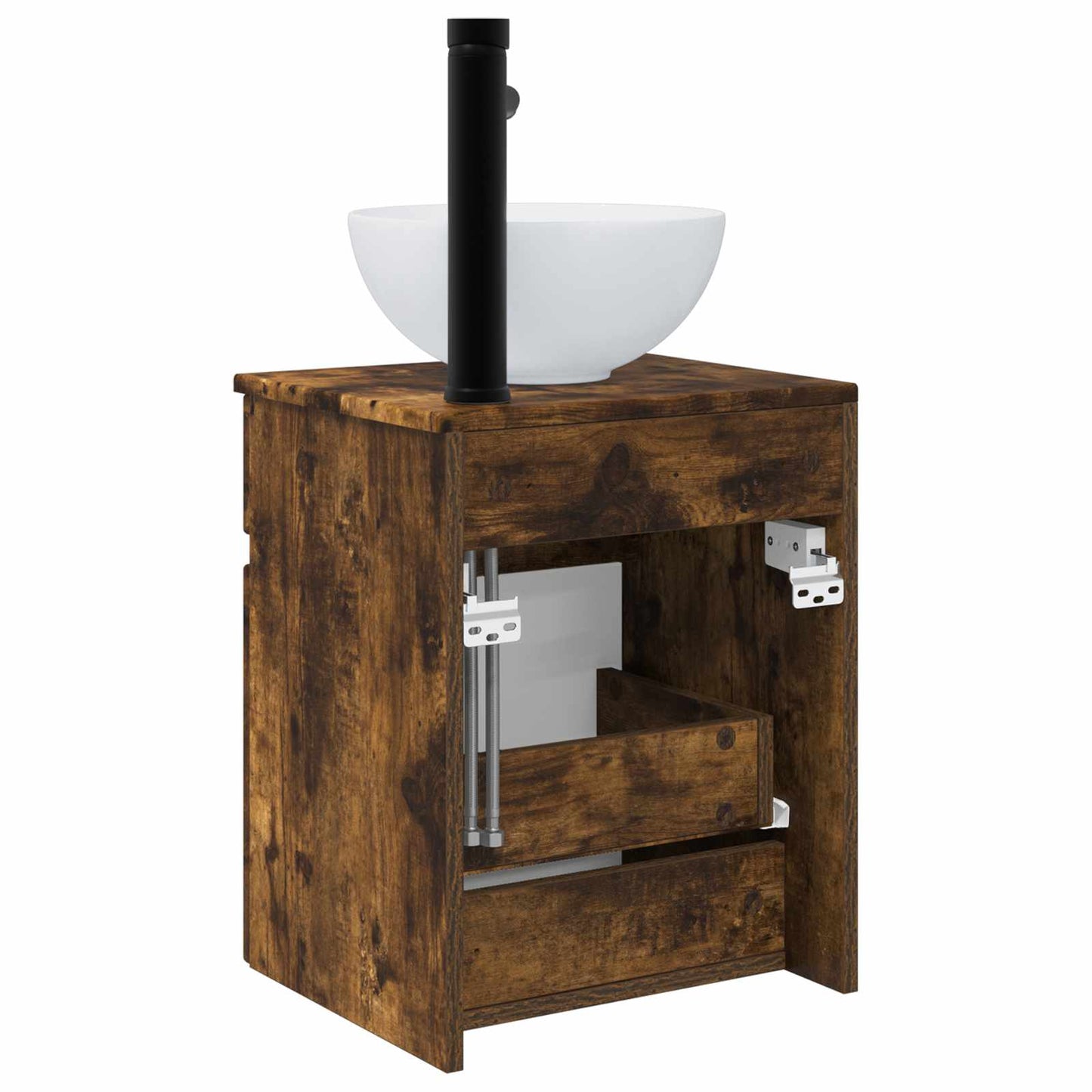 Wall-mounted Sink Vanity Smoked Oak 39 x 41 x 64.5 cm