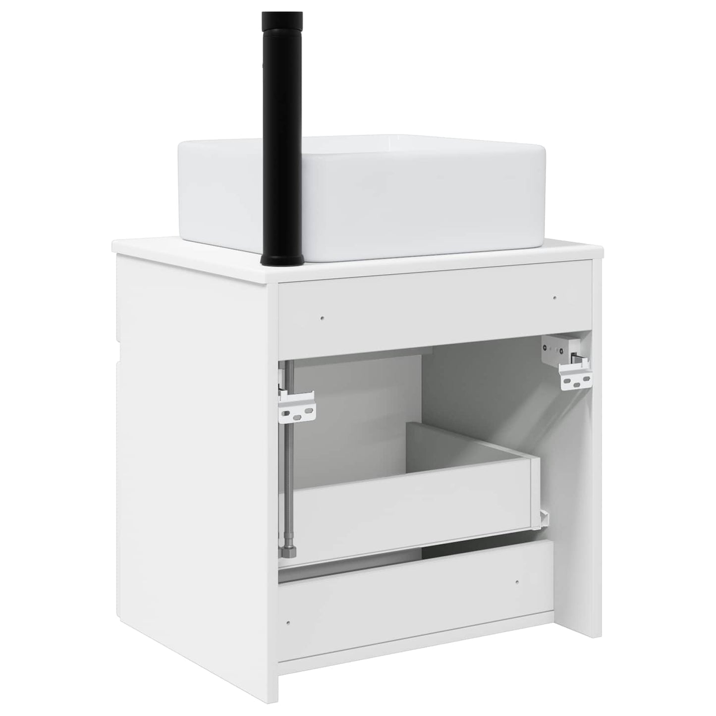 Wall-mounted Sink Vanity High Gloss White 49 x 41 x 63 cm