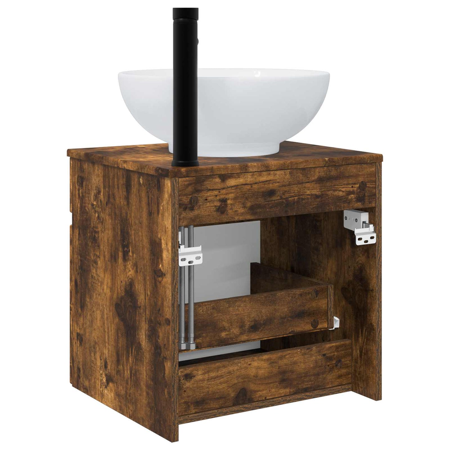 Wall-mounted Sink Vanity Smoked Oak 49 x 44.5 x 66.5 cm