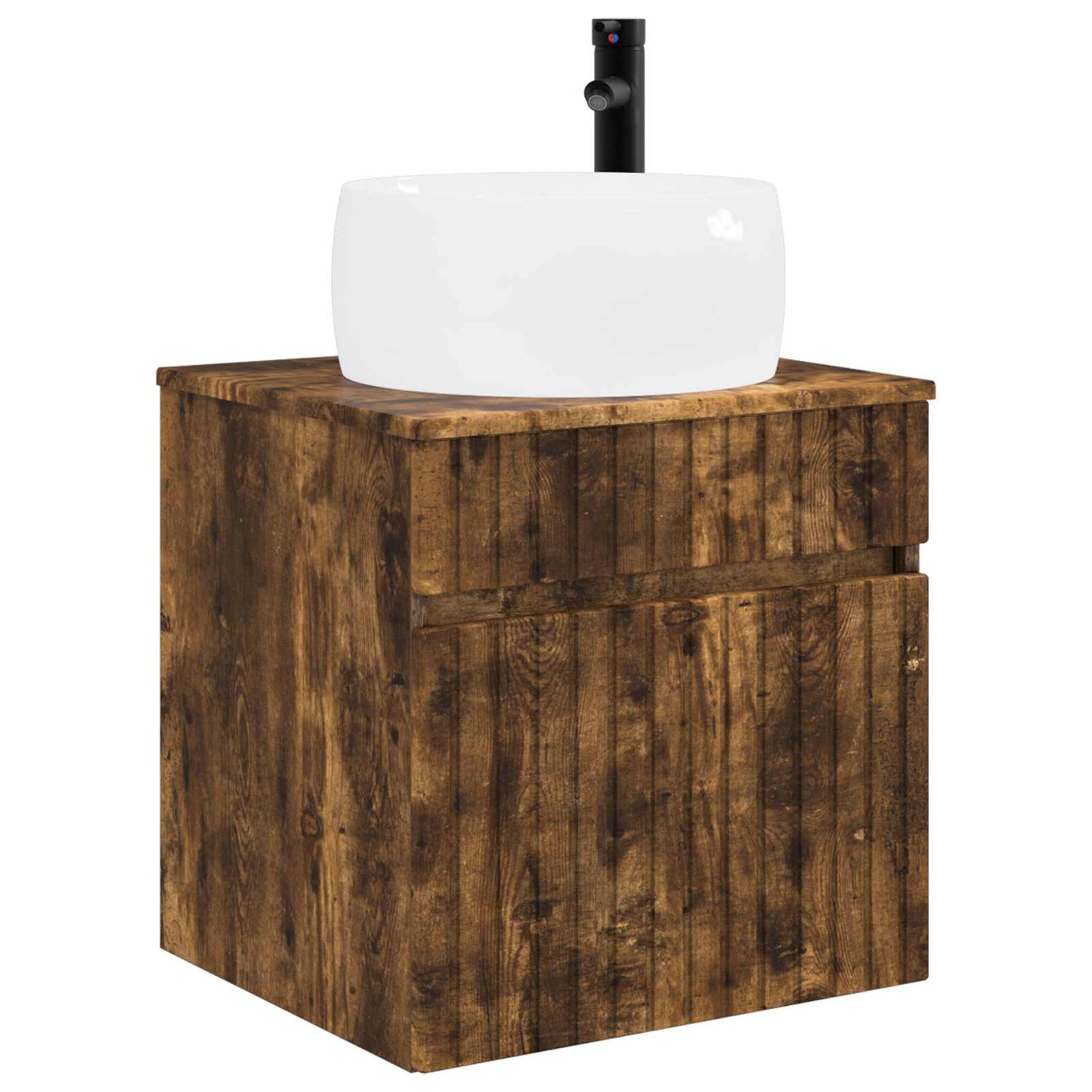 Wall-mounted Sink Vanity Smoked Oak 49 x 44.5 x 66 cm
