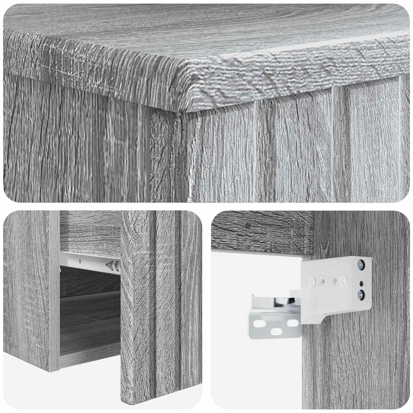 Wall-mounted Sink Vanity Grey Sonoma 49 x 44.5 x 66 cm