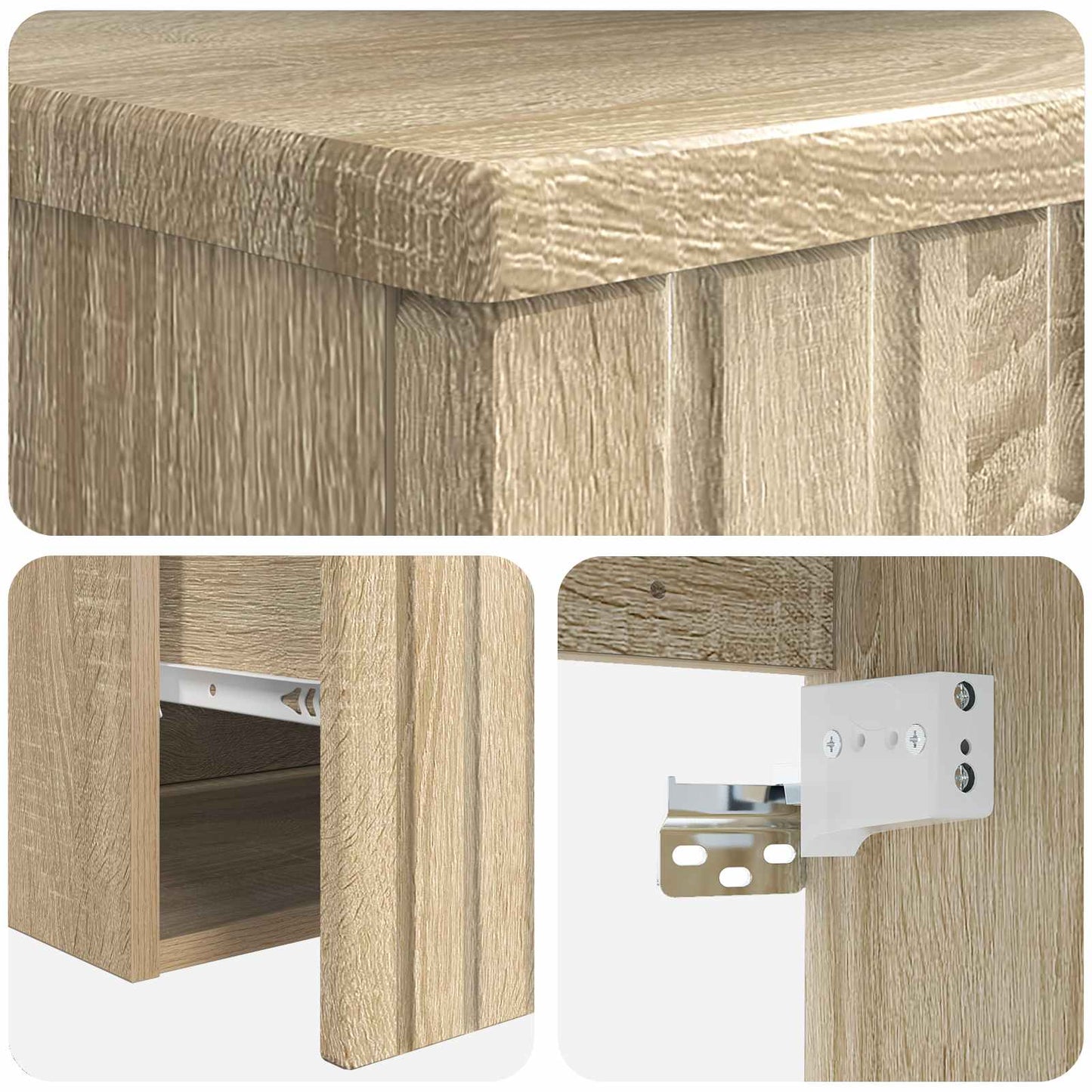 Wall-mounted Sink Vanity Sonoma Oak 49 x 44.5 x 65.5 cm