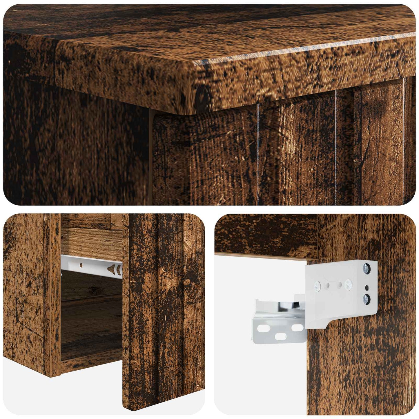 Wall-mounted Bathroom Cabinet Old Wood 59 x 44.5 x 50 cm