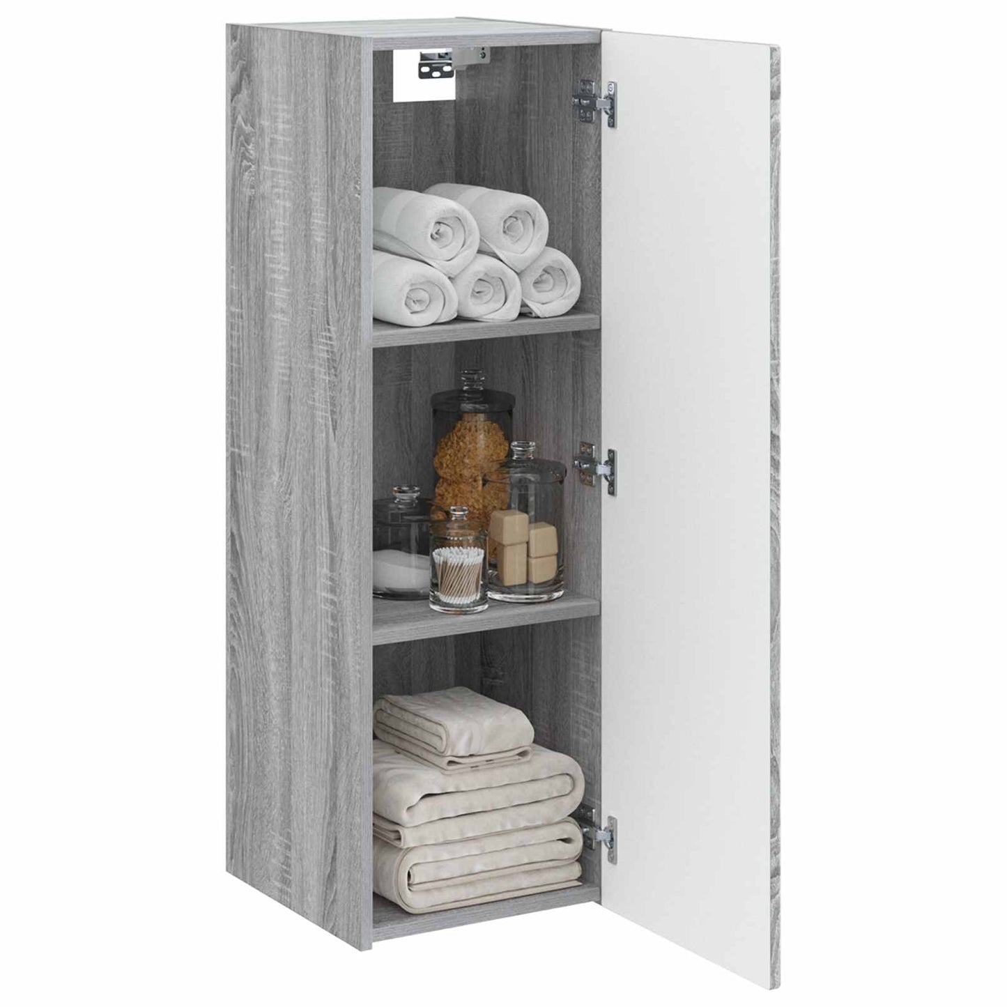 Wall-mounted Bathroom Cabinet Grey Sonoma 33 x 34.5 x 100 cm