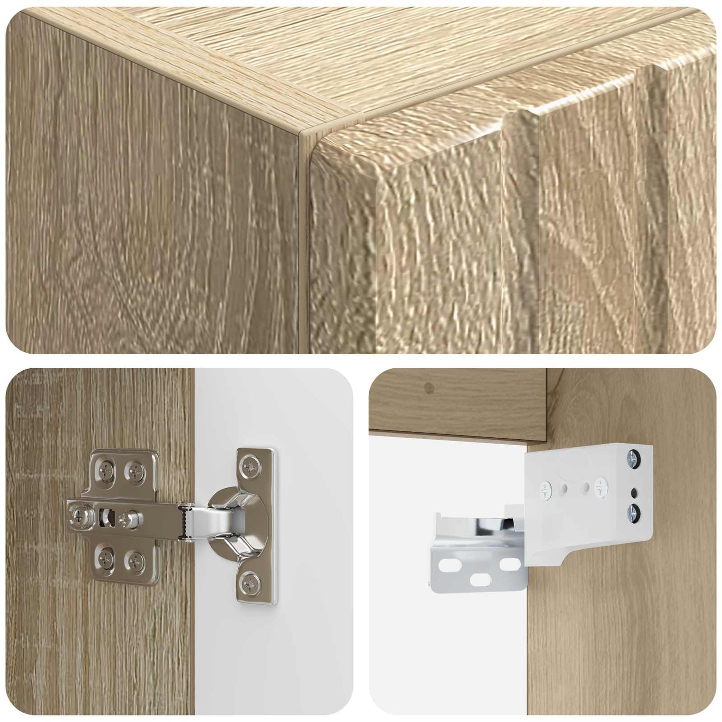 Wall-mounted Bathroom Cabinet Sonoma Oak 33 x 34.5 x 60 cm