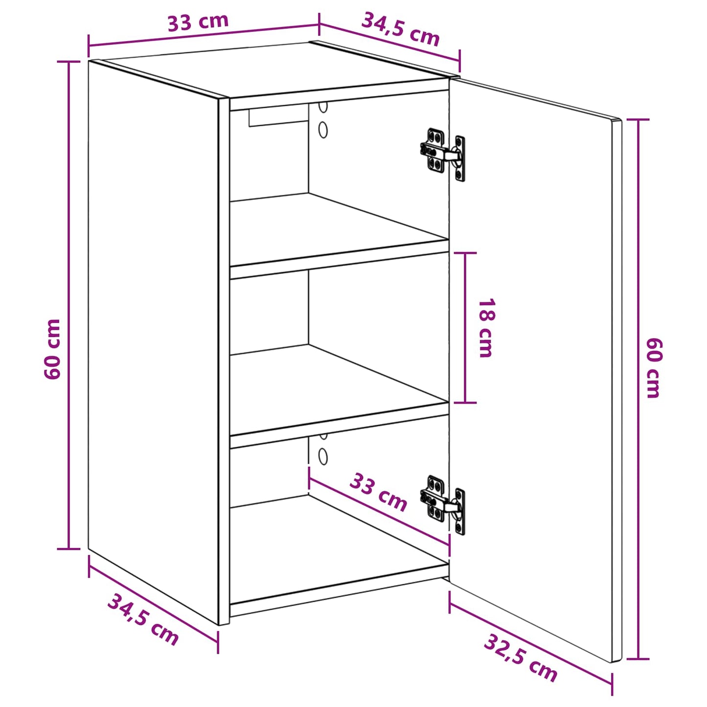 Wall-mounted Bathroom Cabinet High Gloss White