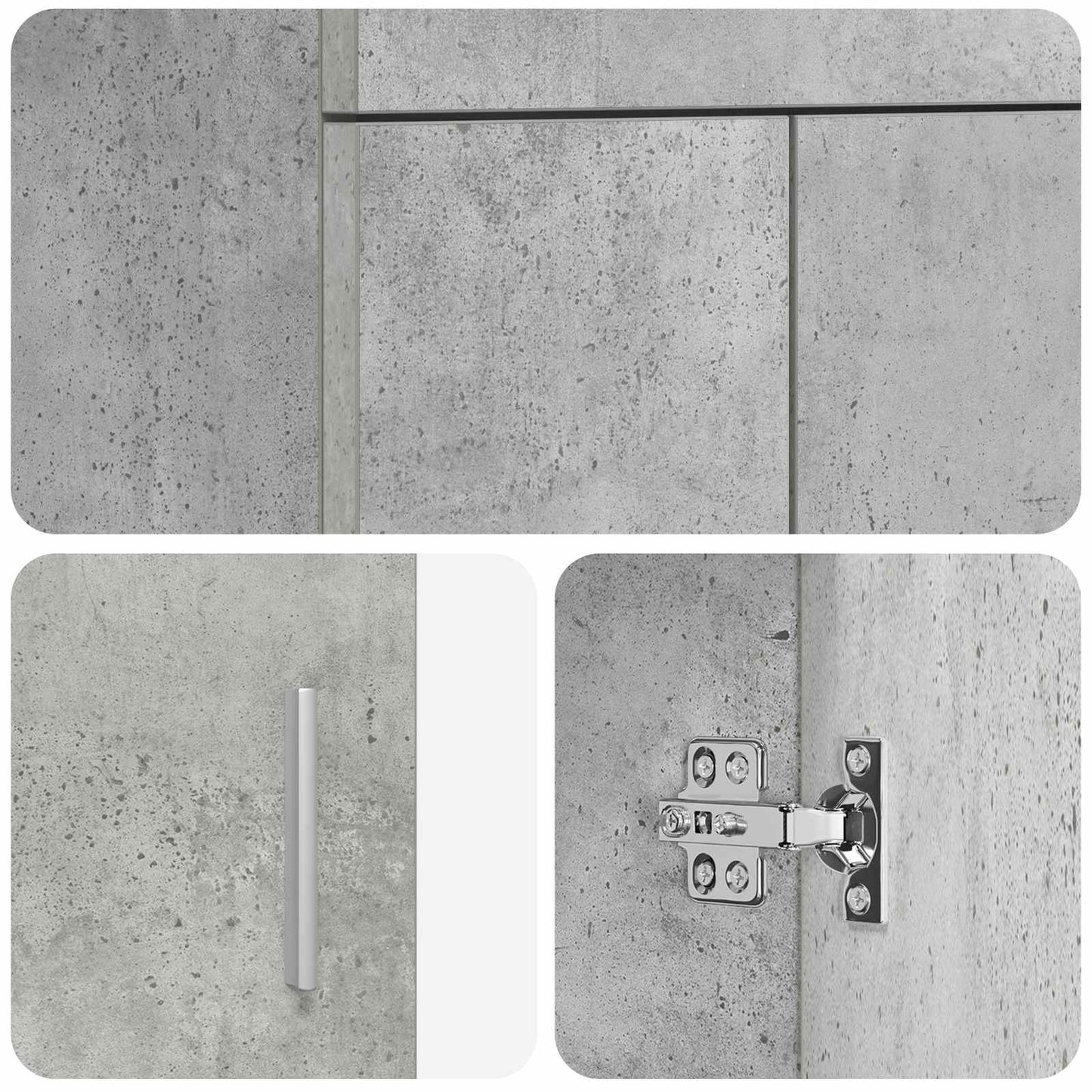 Bathroom Vanity with Sink Concrete Grey 42 x 40 x 84.5 cm