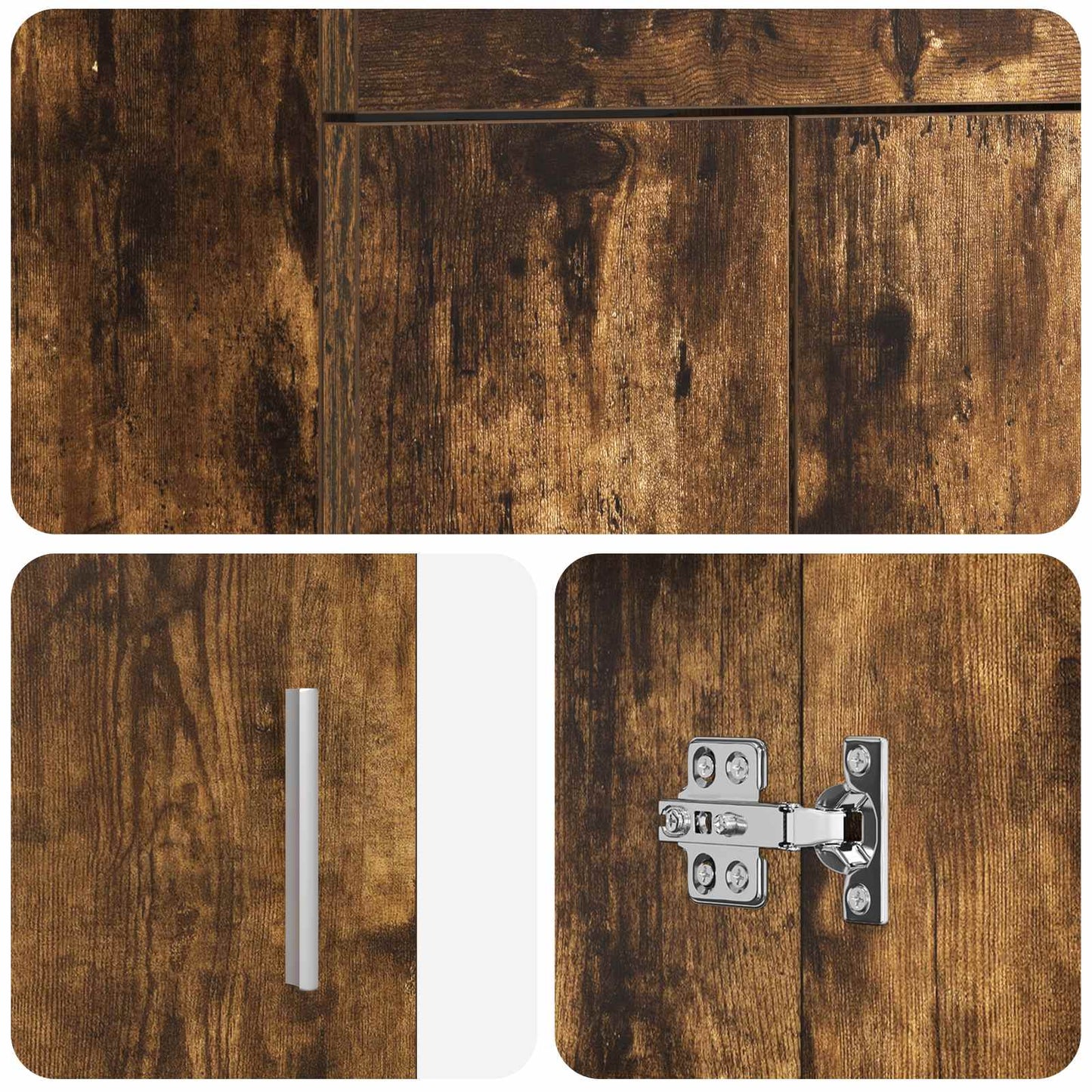 Bathroom Vanity with Sink Smoked Oak 42 x 40 x 84.5 cm