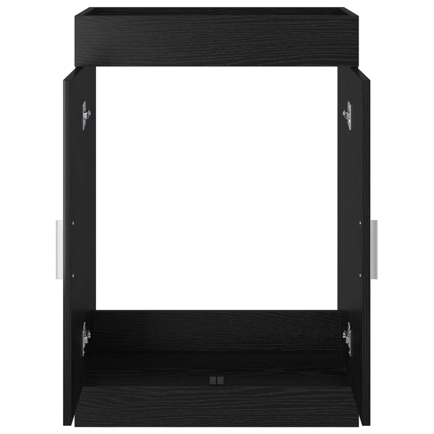 Bathroom Under Sink Cabinet Black Oak 56 x 37.5 x 81 cm