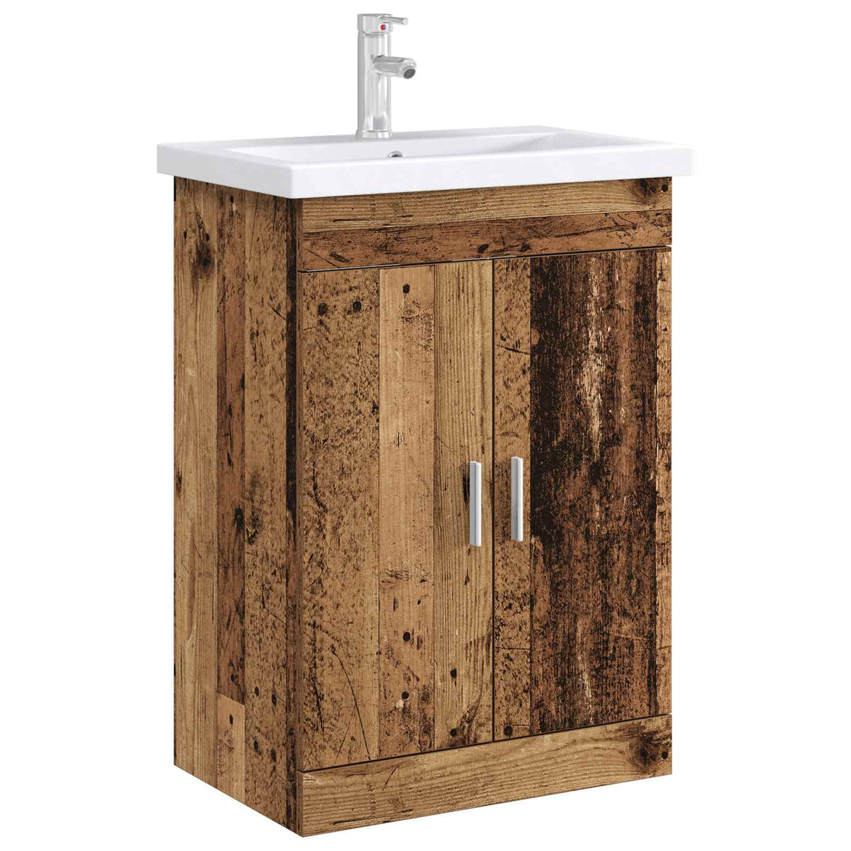 Bathroom Under Sink Cabinet Old Wood 56 x 37.5 x 81 cm