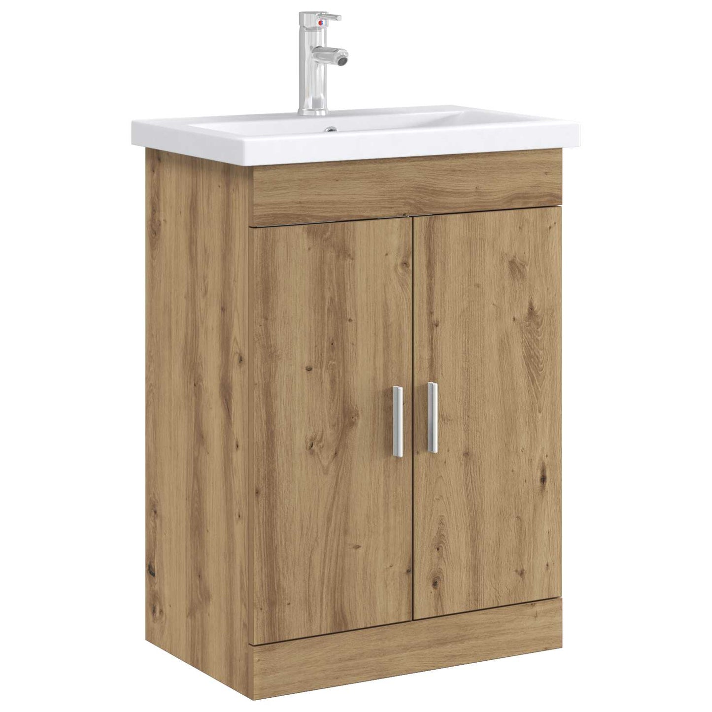 Bathroom Under Sink Cabinet Artisan Oak 56 x 37.5 x 81 cm