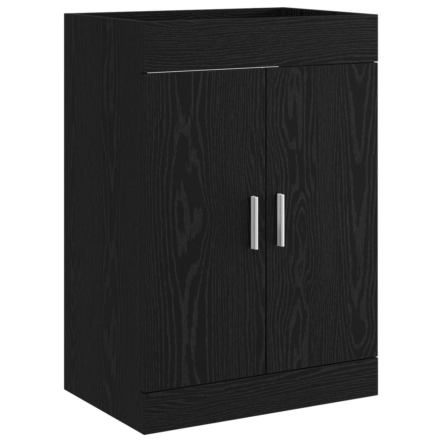 Bathroom Under Sink Cabinet Black Oak 78.5 x 37.5 x 81 cm