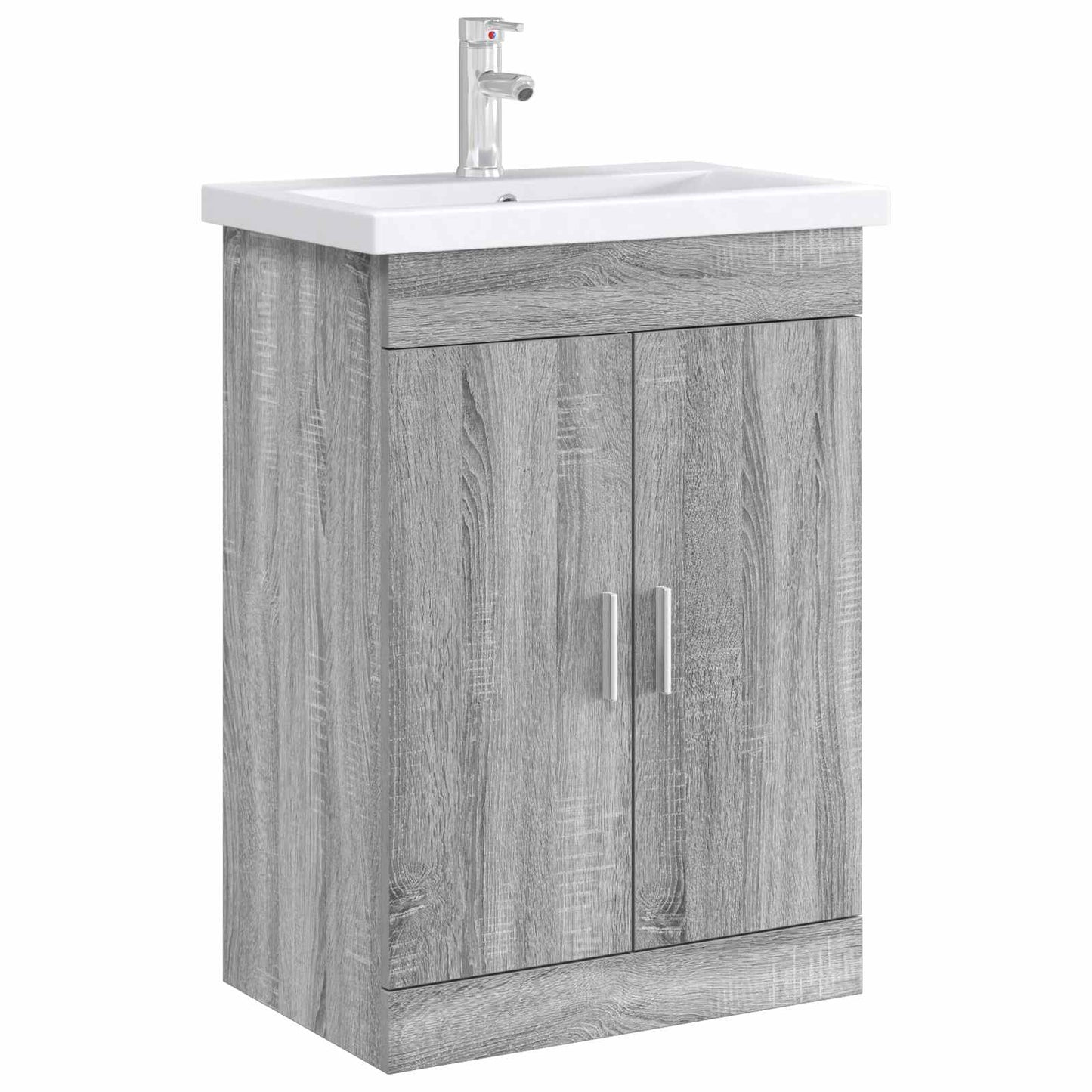 Bathroom Under Sink Cabinet Grey Sonoma 78.5 x 37.5 x 81 cm