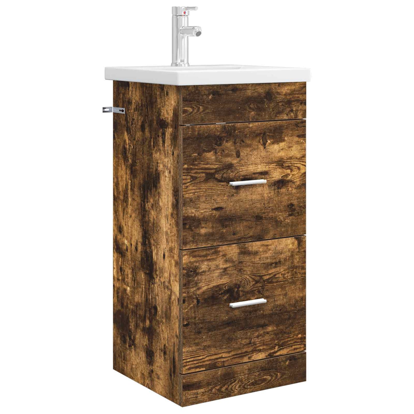 Bathroom Vanity with Sink Smoked Oak 42 x 40 x 84.5 cm