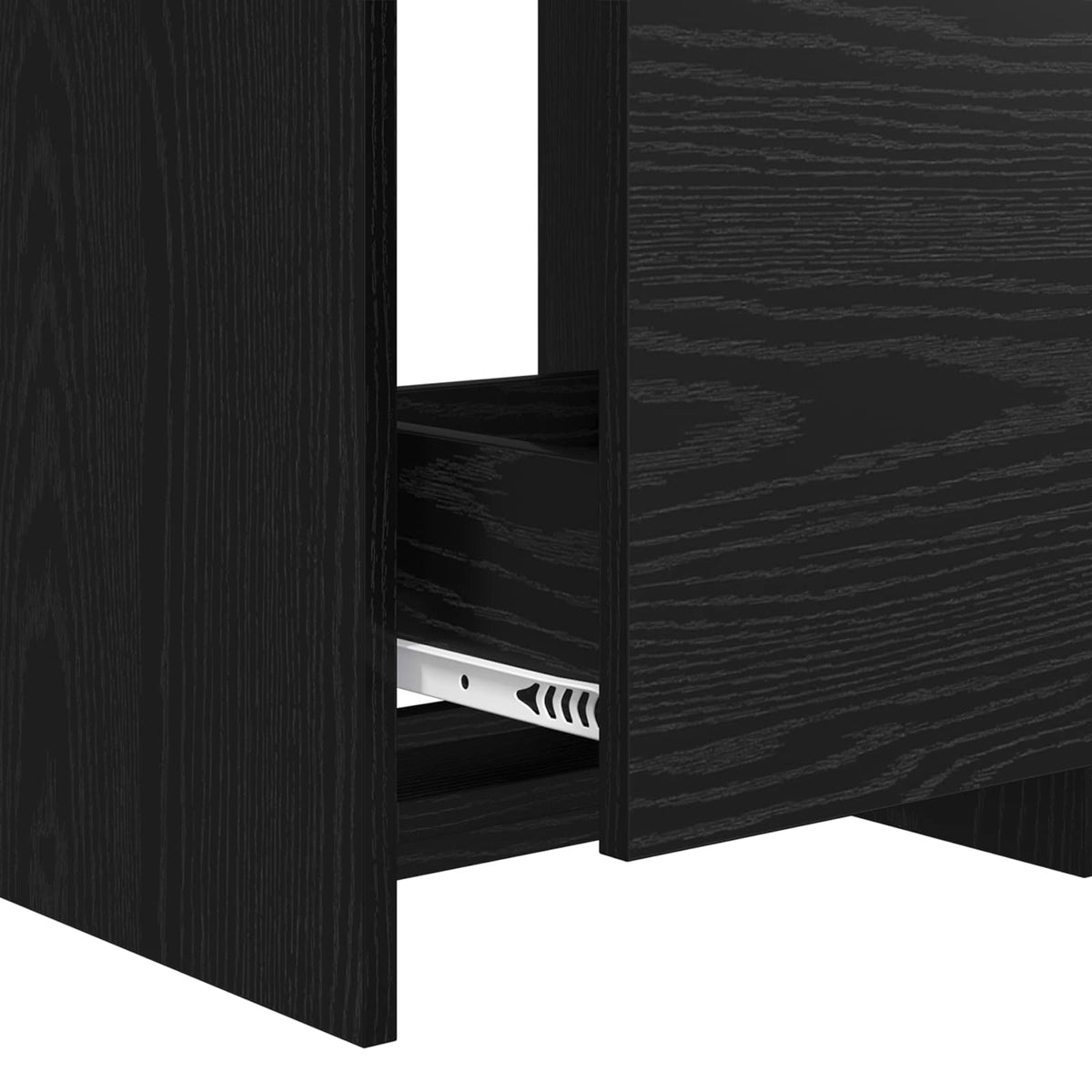 Bathroom Under Sink Cabinet Black Oak 56 x 37.5 x 81 cm