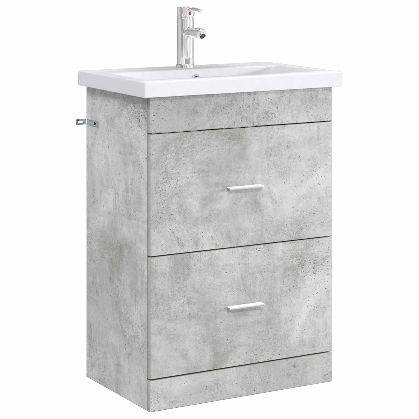 Bathroom Under Sink Cabinet Concrete Grey 56 x 37.5 x 81 cm