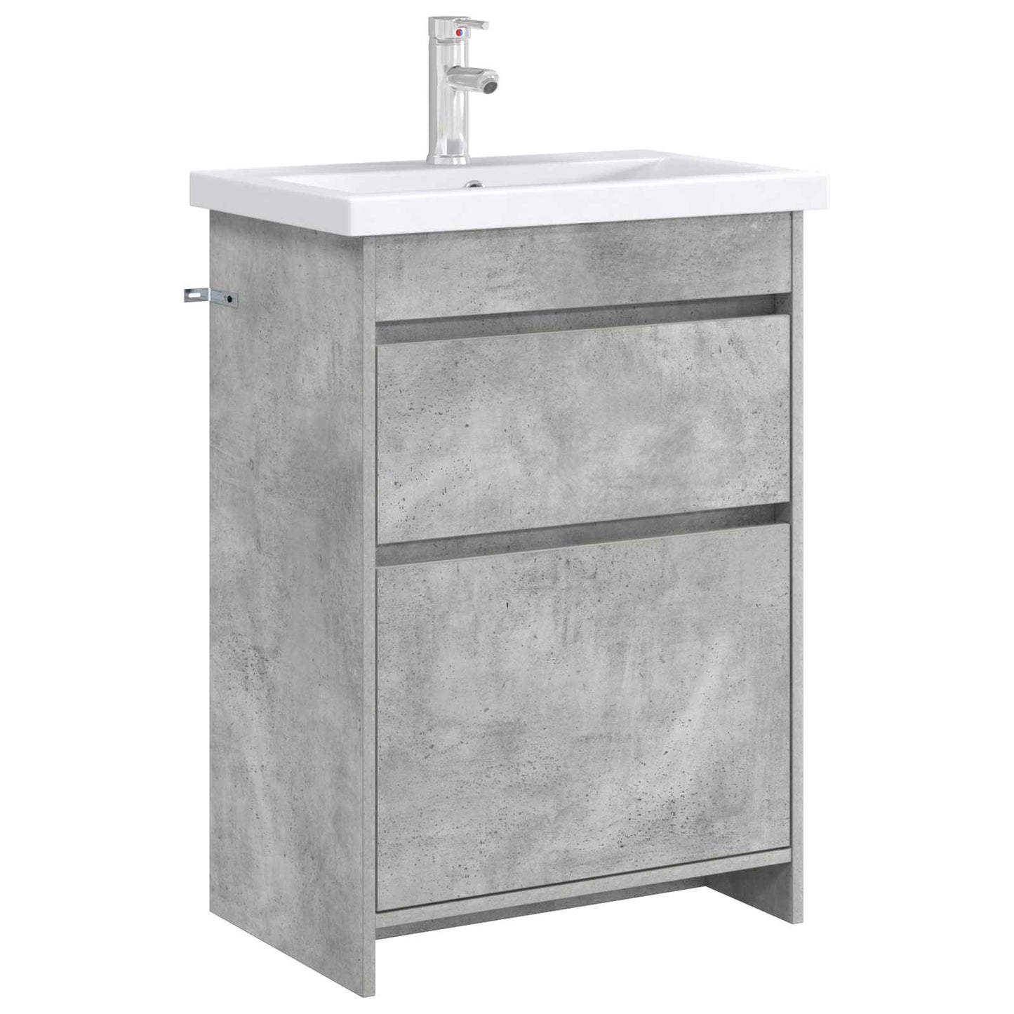 Bathroom Under Sink Cabinet Concrete Grey 56 x 37.5 x 81 cm