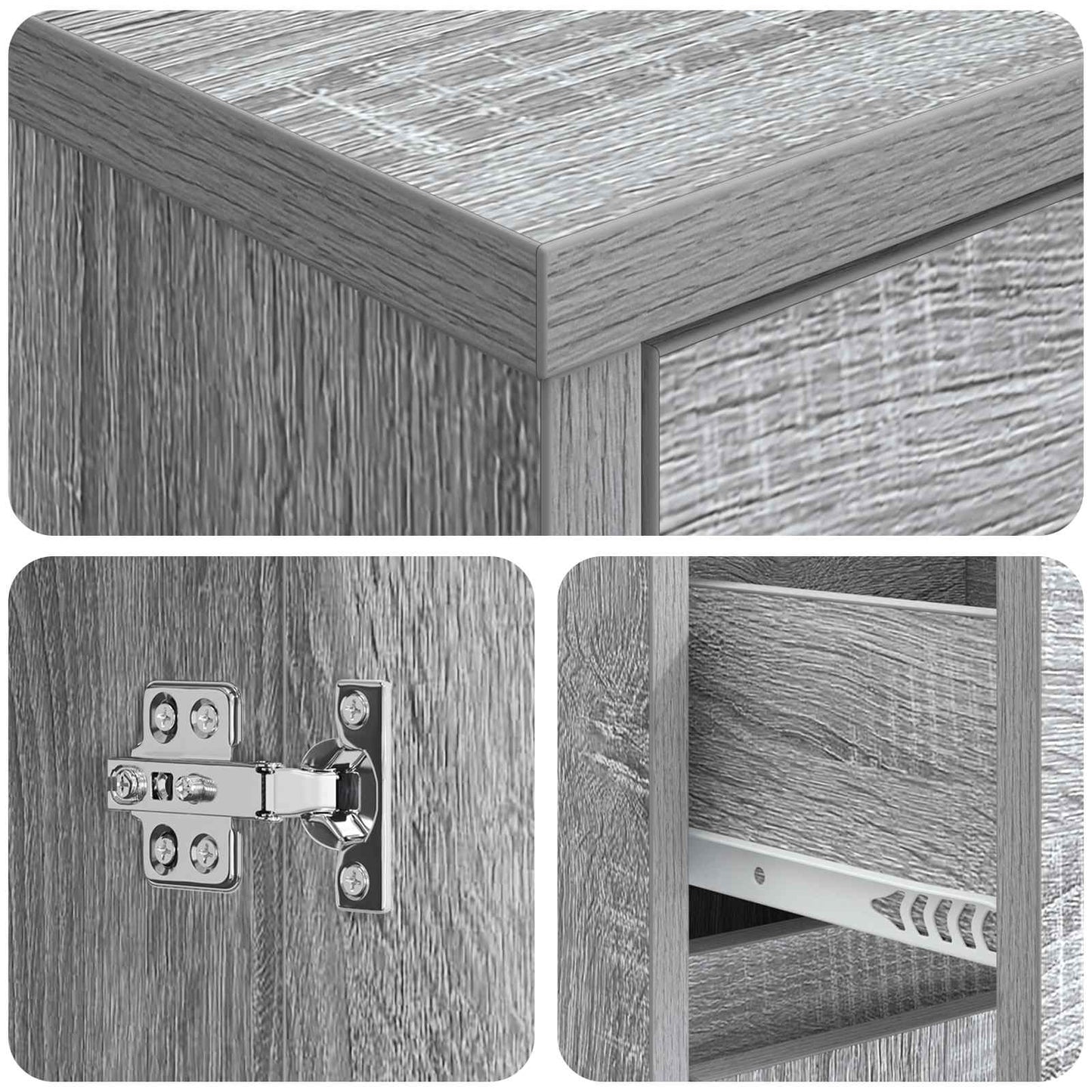 Bathroom Cabinet Grey Sonoma 30 x 33 x 190 cm Engineered Wood