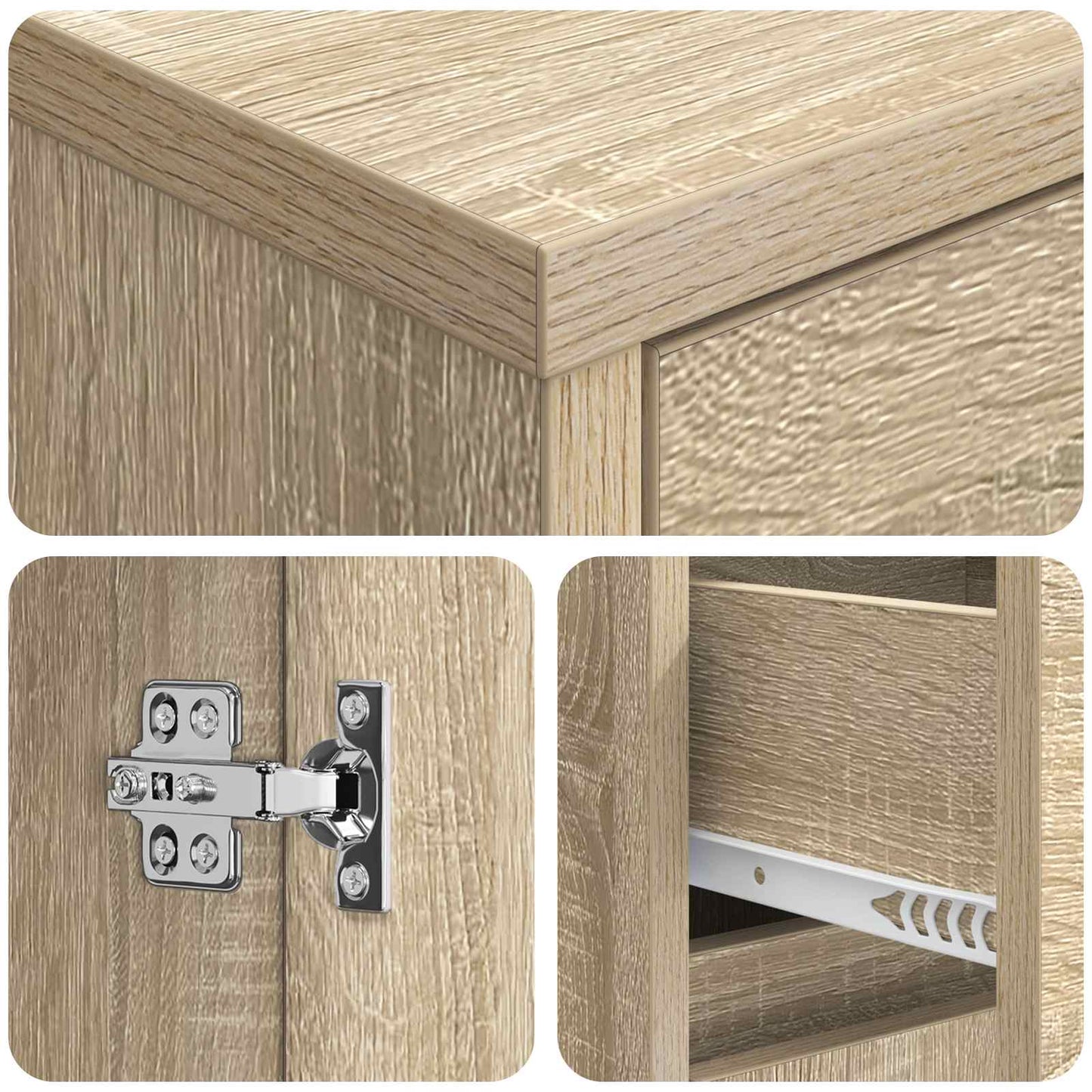 Wall-mounted Sink Vanity Sonoma Oak 35 x 20 x 81 cm