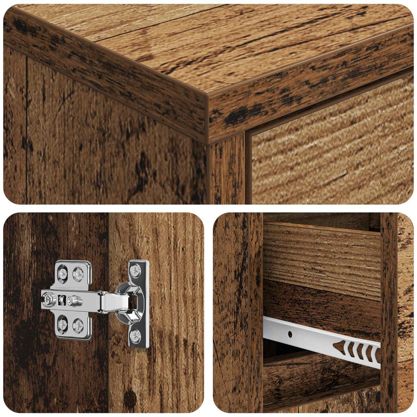Wall-mounted Sink Vanity Old Wood 35 x 20 x 81 cm