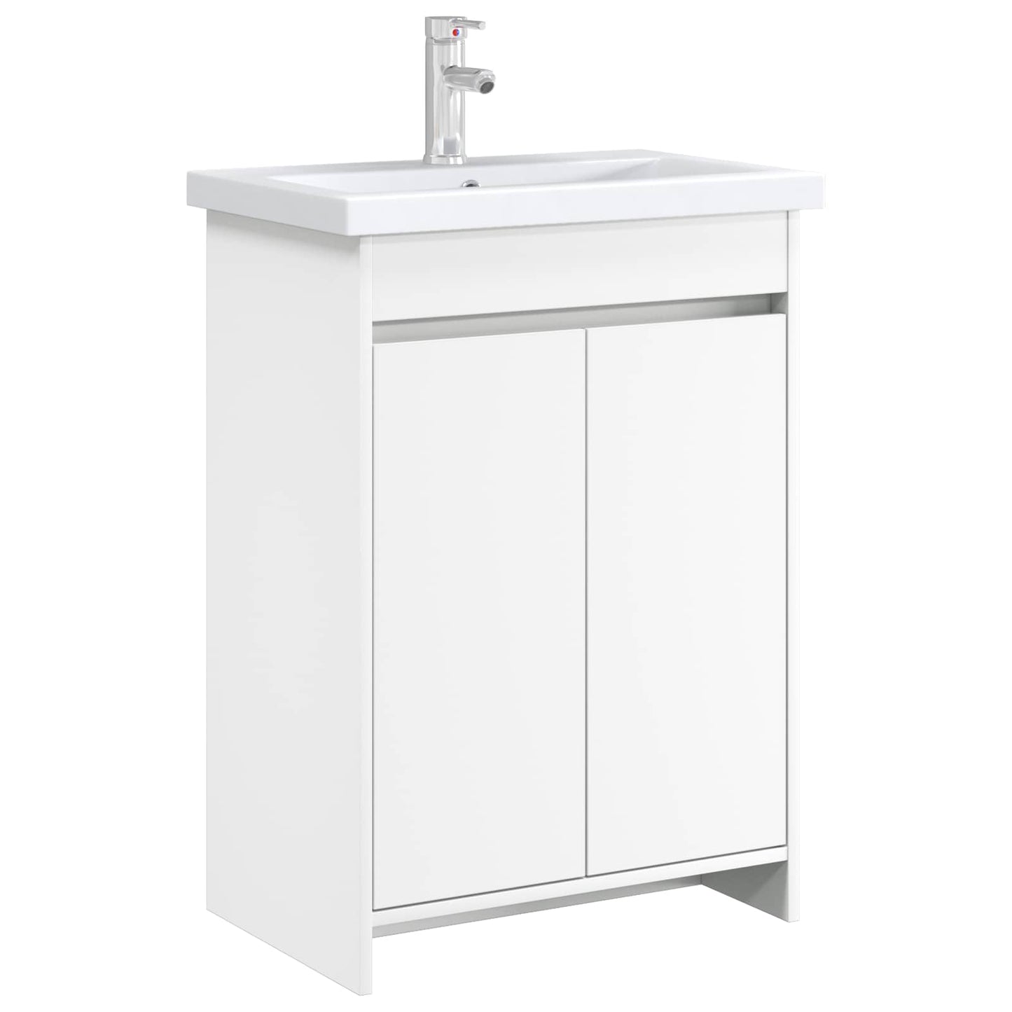 Bathroom Under Sink Cabinet White 56 x 37.5 x 81 cm