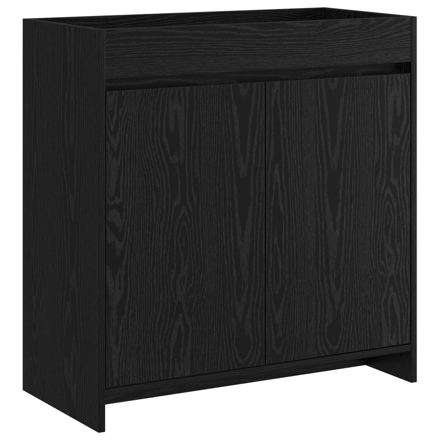 Bathroom Under Sink Cabinet Black Oak 78.5 x 37.5 x 81 cm
