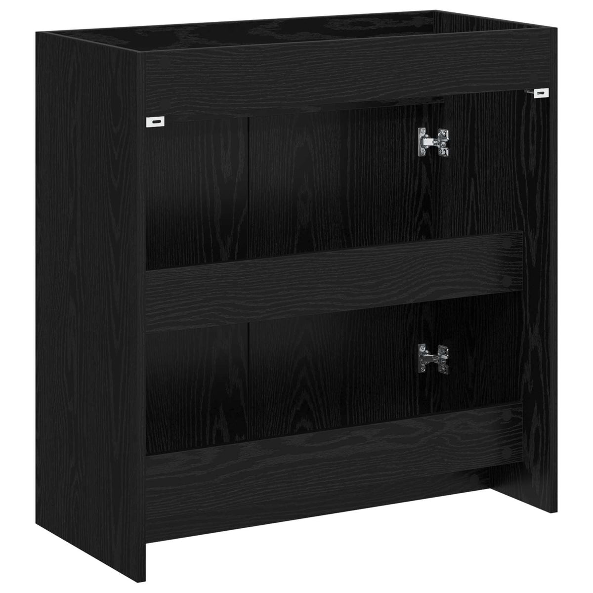 Bathroom Under Sink Cabinet Black Oak 78.5 x 37.5 x 81 cm