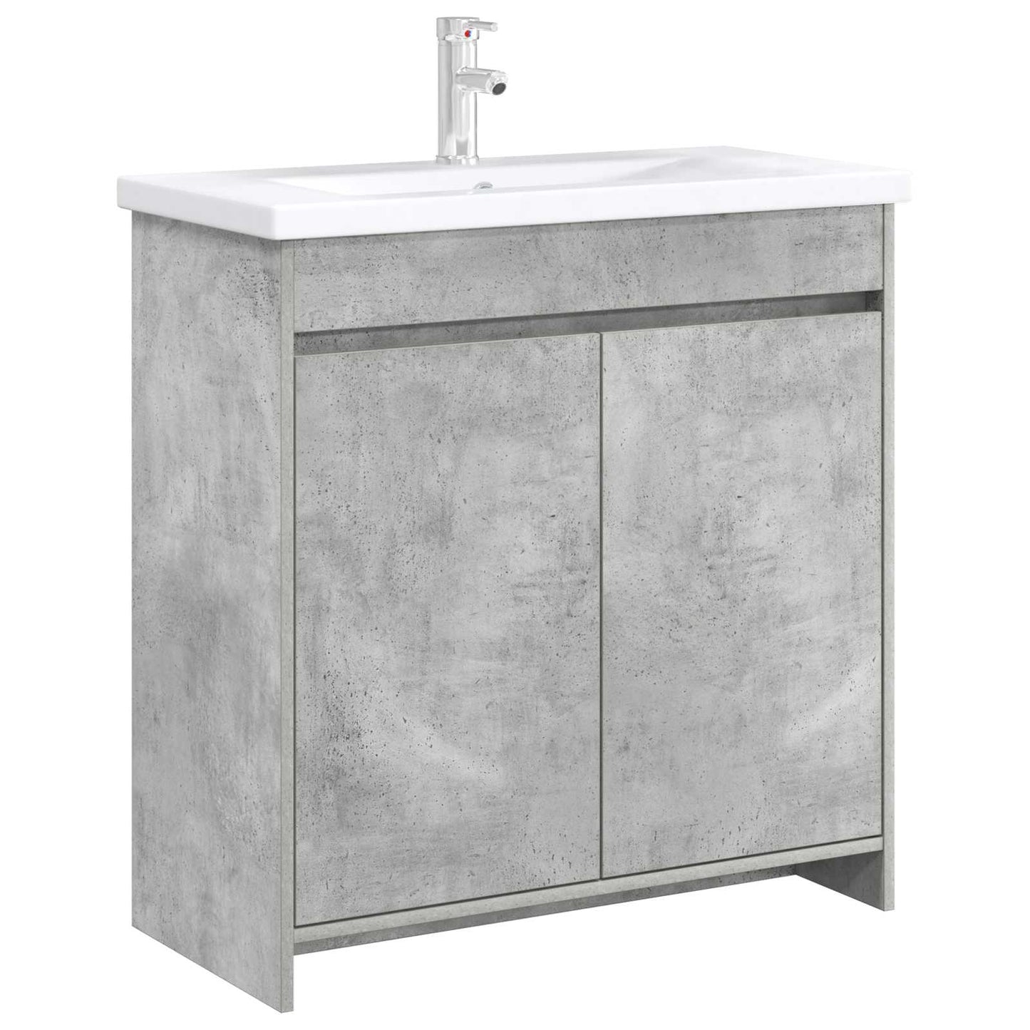 Bathroom Under Sink Cabinet Concrete Grey 78.5 x 37.5 x 81 cm