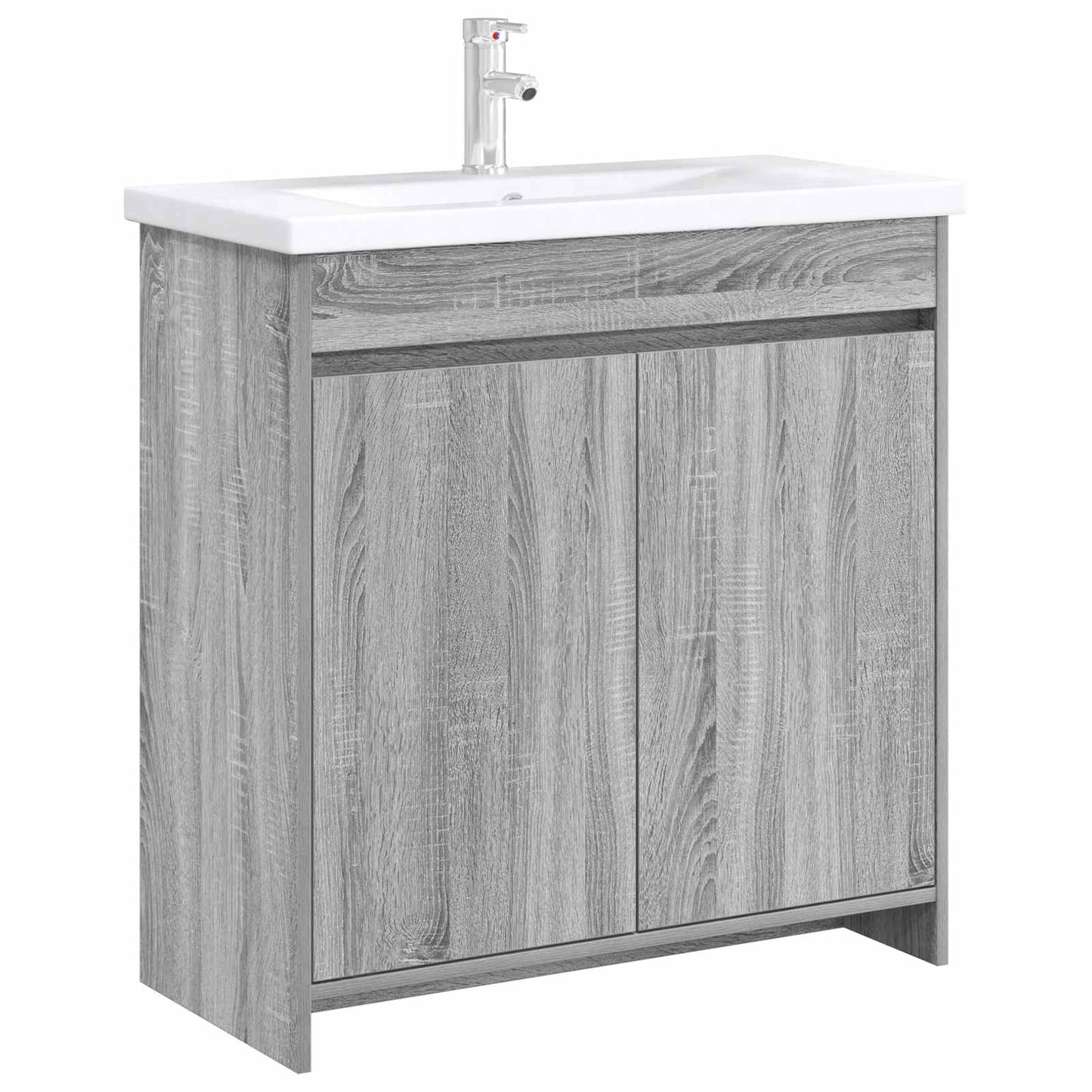 Bathroom Under Sink Cabinet Grey Sonoma 78.5 x 37.5 x 81 cm