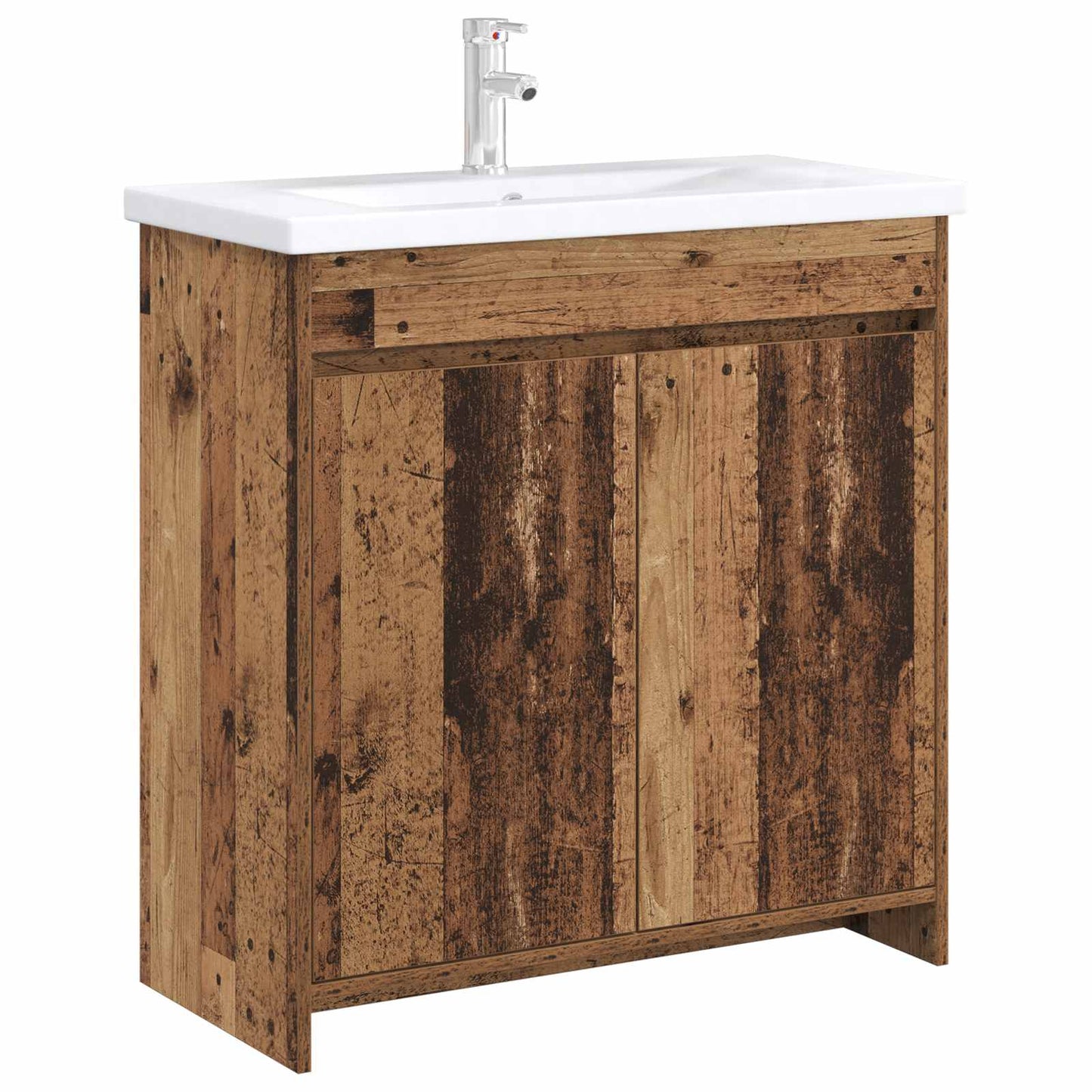 Bathroom Under Sink Cabinet Old Wood 78.5 x 37.5 x 81 cm