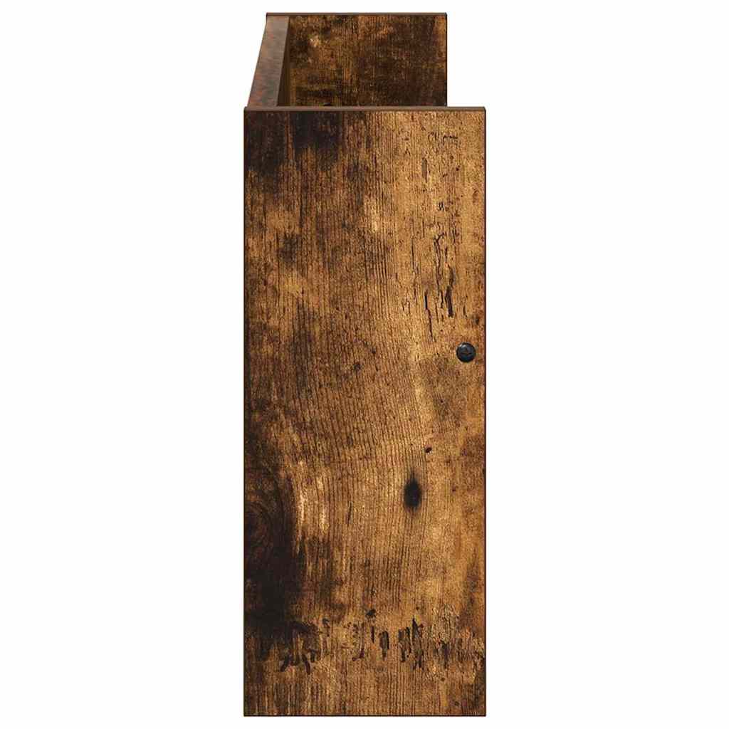 Magazine Rack Smoked Oak 60 x 12 x 30 cm Engineered Wood