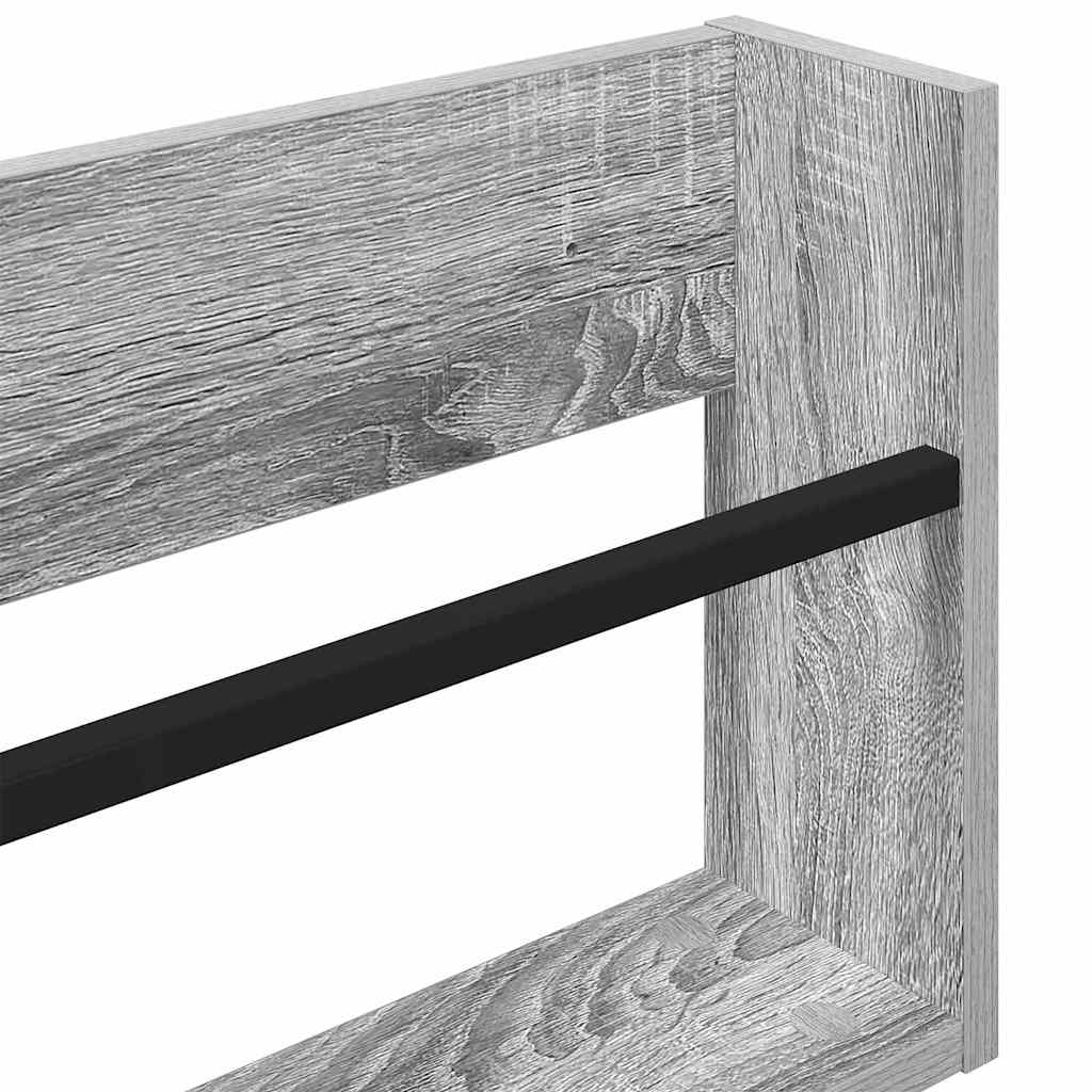 Magazine Rack 2 pcs Grey Sonoma 60 x 12 x 30 cm Engineered Wood