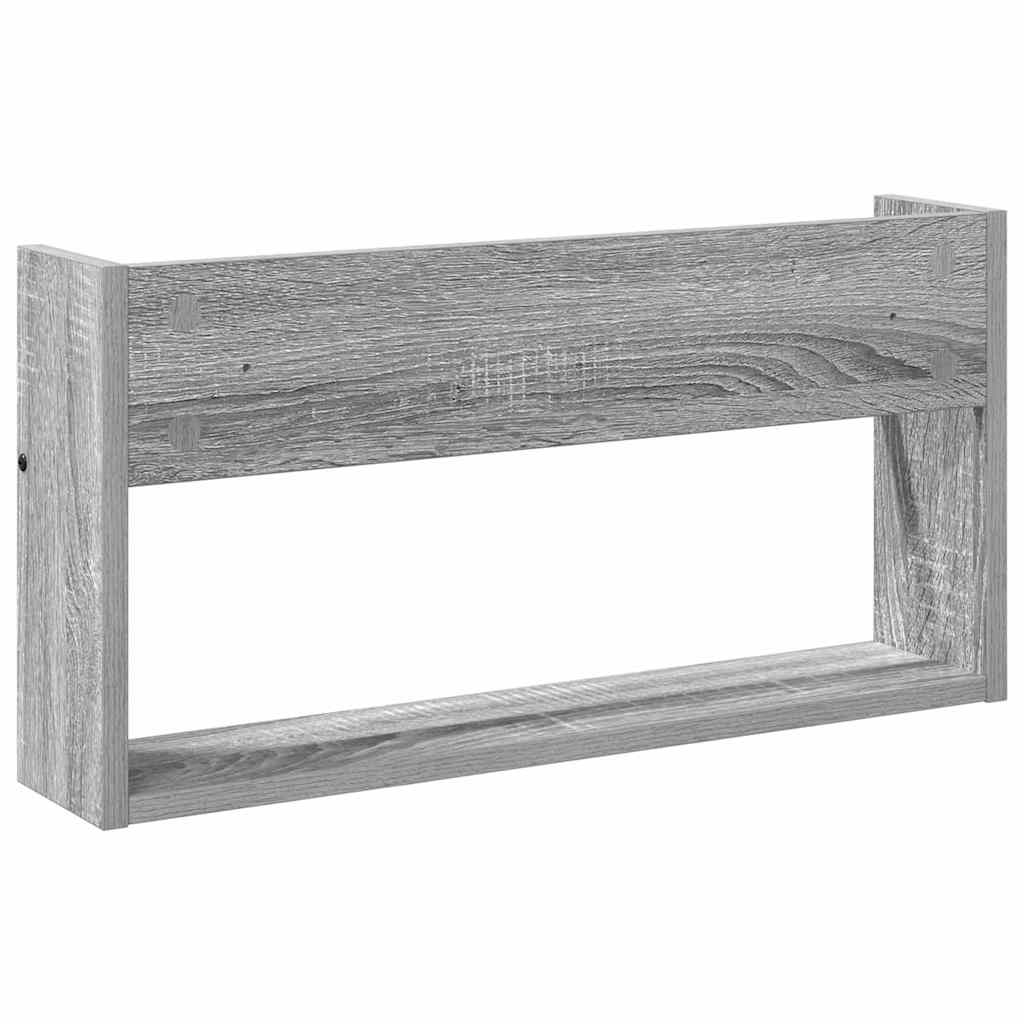 Magazine Rack 2 pcs Grey Sonoma 60 x 12 x 30 cm Engineered Wood