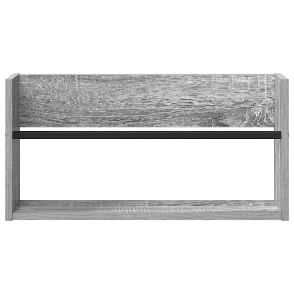 Magazine Rack 2 pcs Grey Sonoma 60 x 12 x 30 cm Engineered Wood