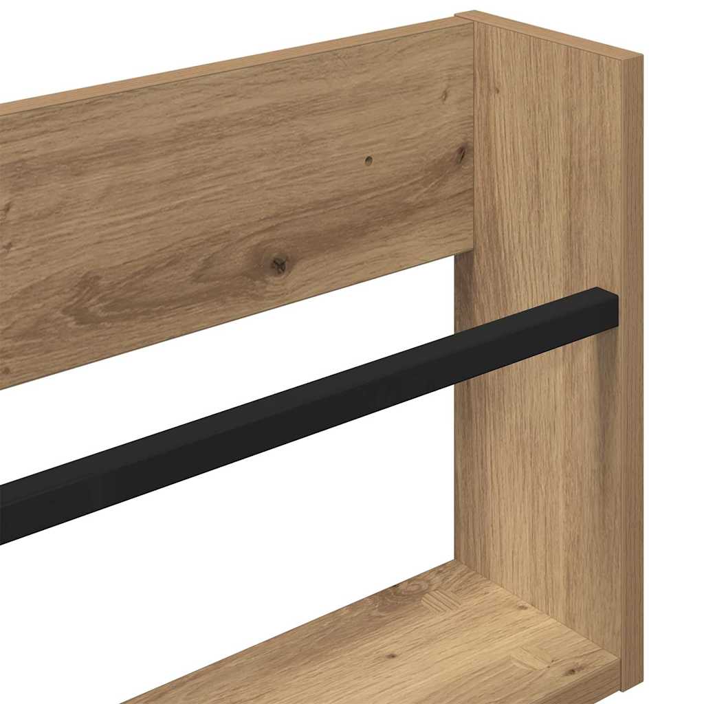 Magazine Rack Artisan Oak 60 x 12 x 30 cm Engineered Wood