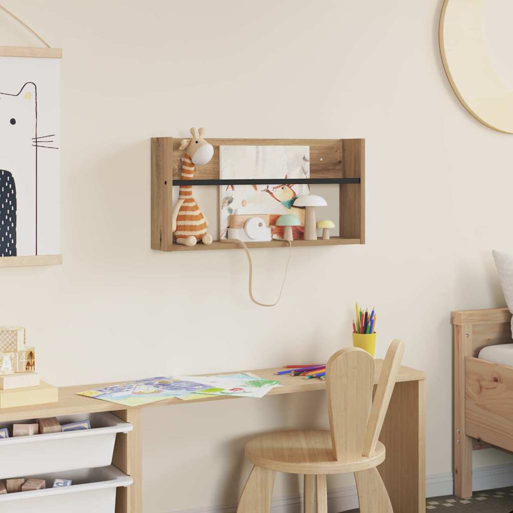 Magazine Rack Artisan Oak 60 x 12 x 30 cm Engineered Wood