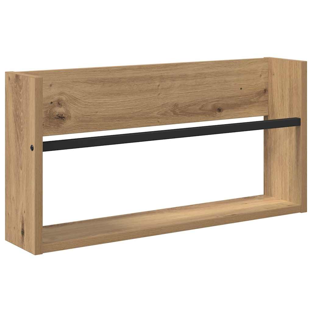 Magazine Rack Artisan Oak 60 x 12 x 30 cm Engineered Wood