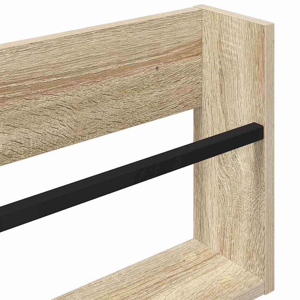Magazine Rack Sonoma Oak 80 x 12 x 30 cm Engineered Wood