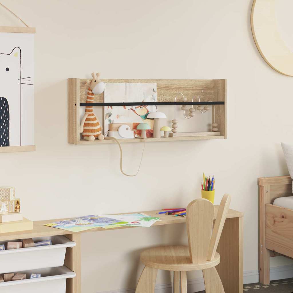Magazine Rack Sonoma Oak 80 x 12 x 30 cm Engineered Wood