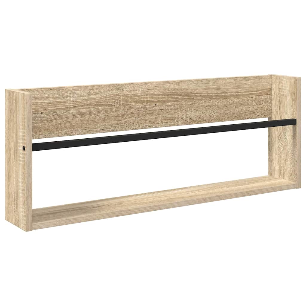 Magazine Rack 2 pcs Sonoma Oak 80 x 12 x 30 cm Engineered Wood