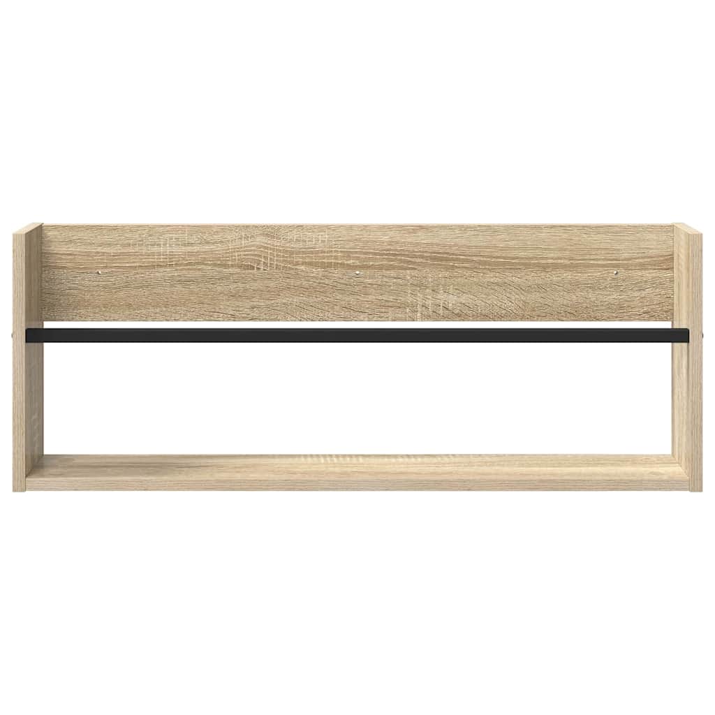 Magazine Rack 2 pcs Sonoma Oak 80 x 12 x 30 cm Engineered Wood
