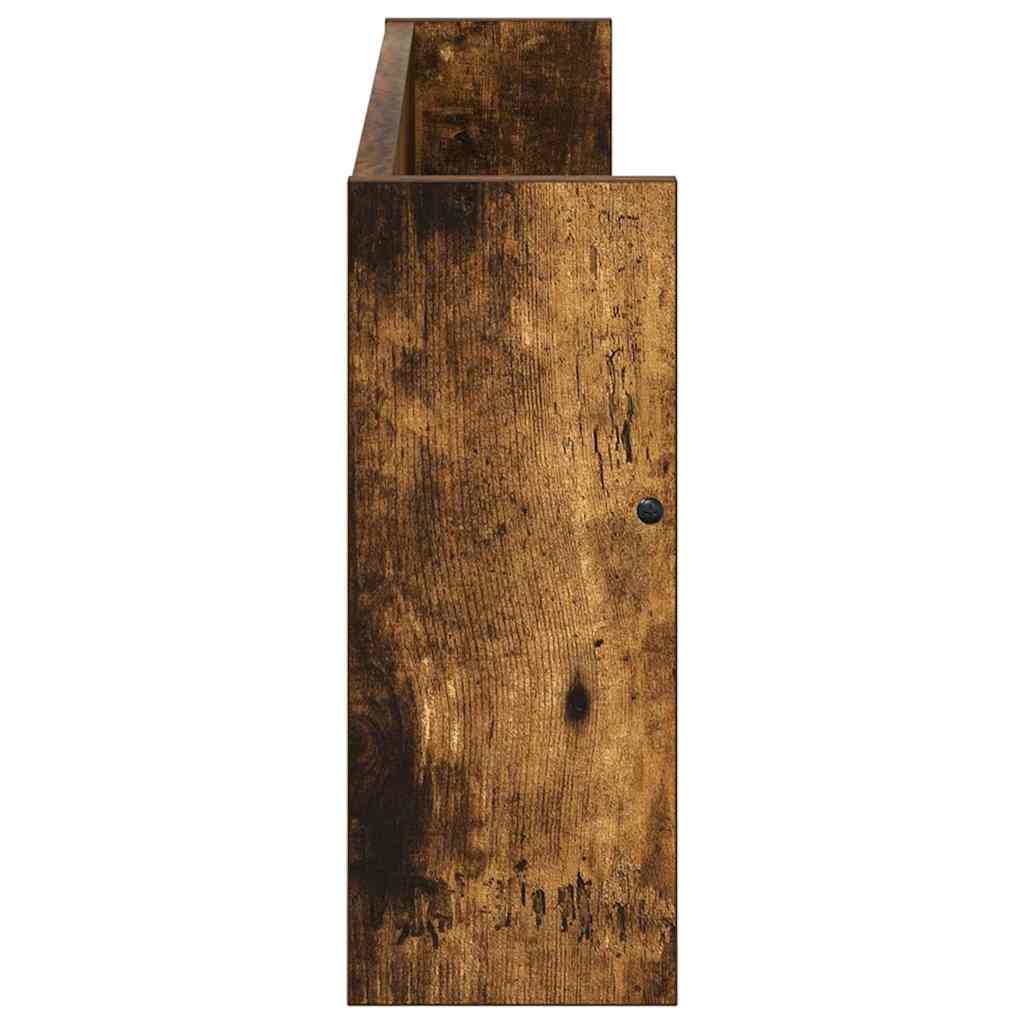 Magazine Rack Smoked Oak 80 x 12 x 30 cm Engineered Wood