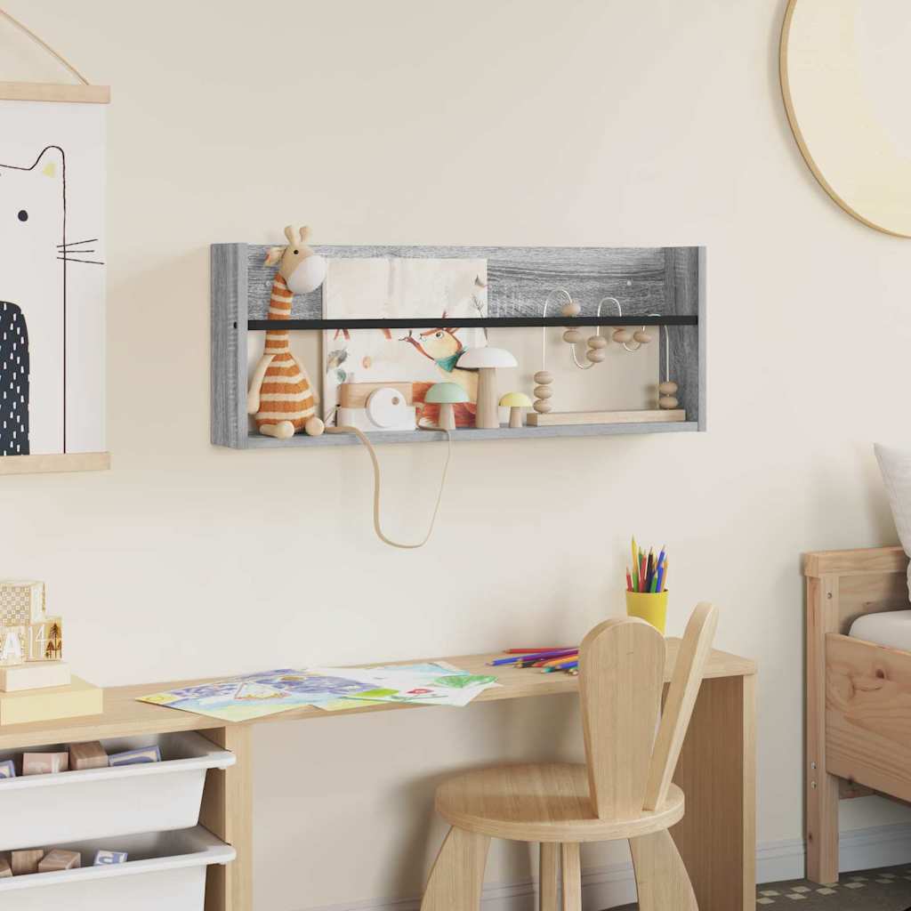 Magazine Rack Grey Sonoma 80 x 12 x 30 cm Engineered Wood